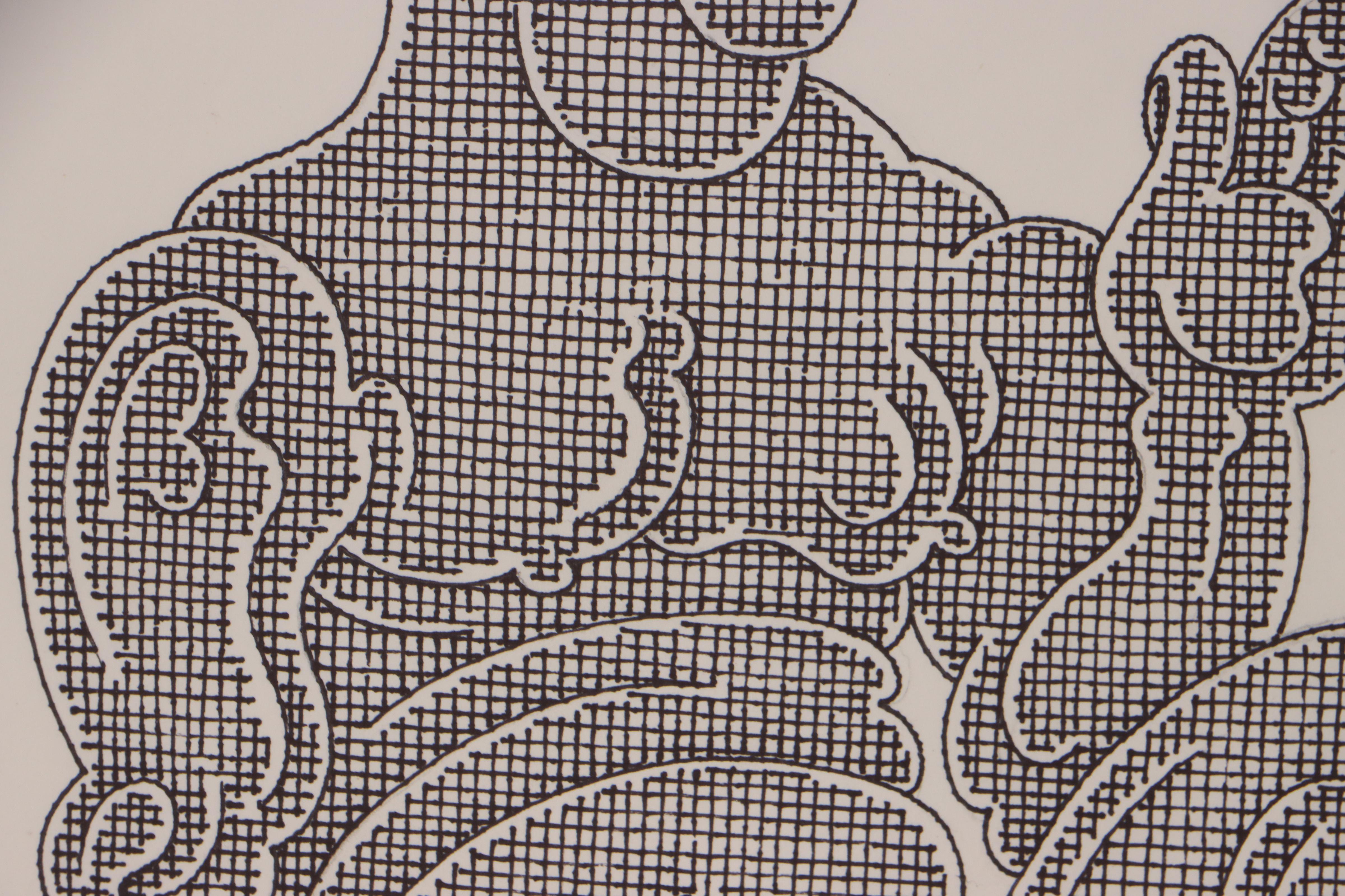 Jerry Kellems Ink Drawing of Nude, 1999