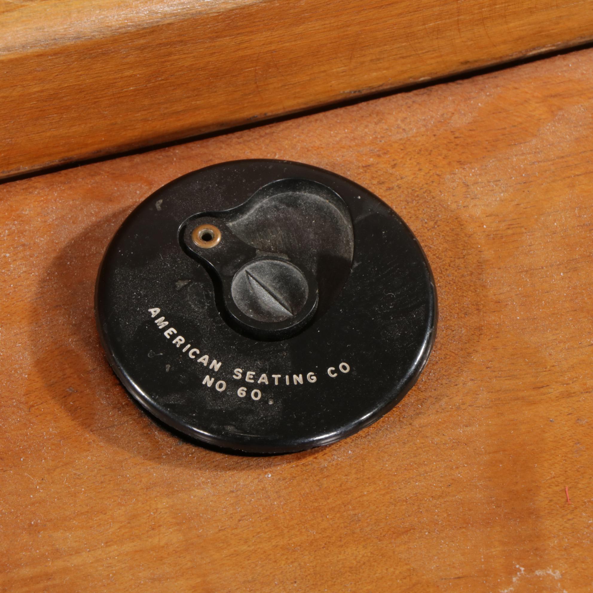"New Oxford #4" Cast Iron and Maple School Desk, Early 20th Century