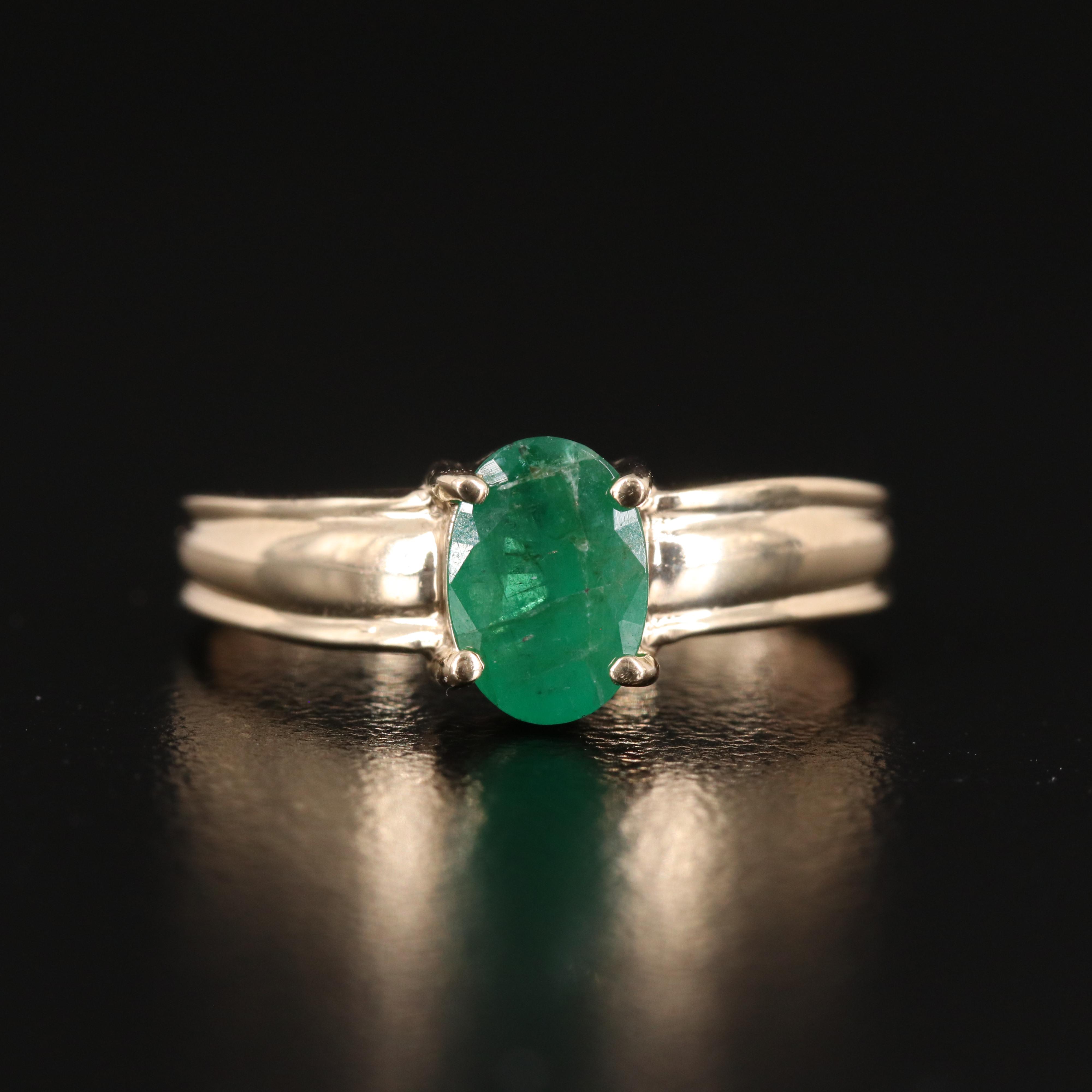 10K Emerald Ring
