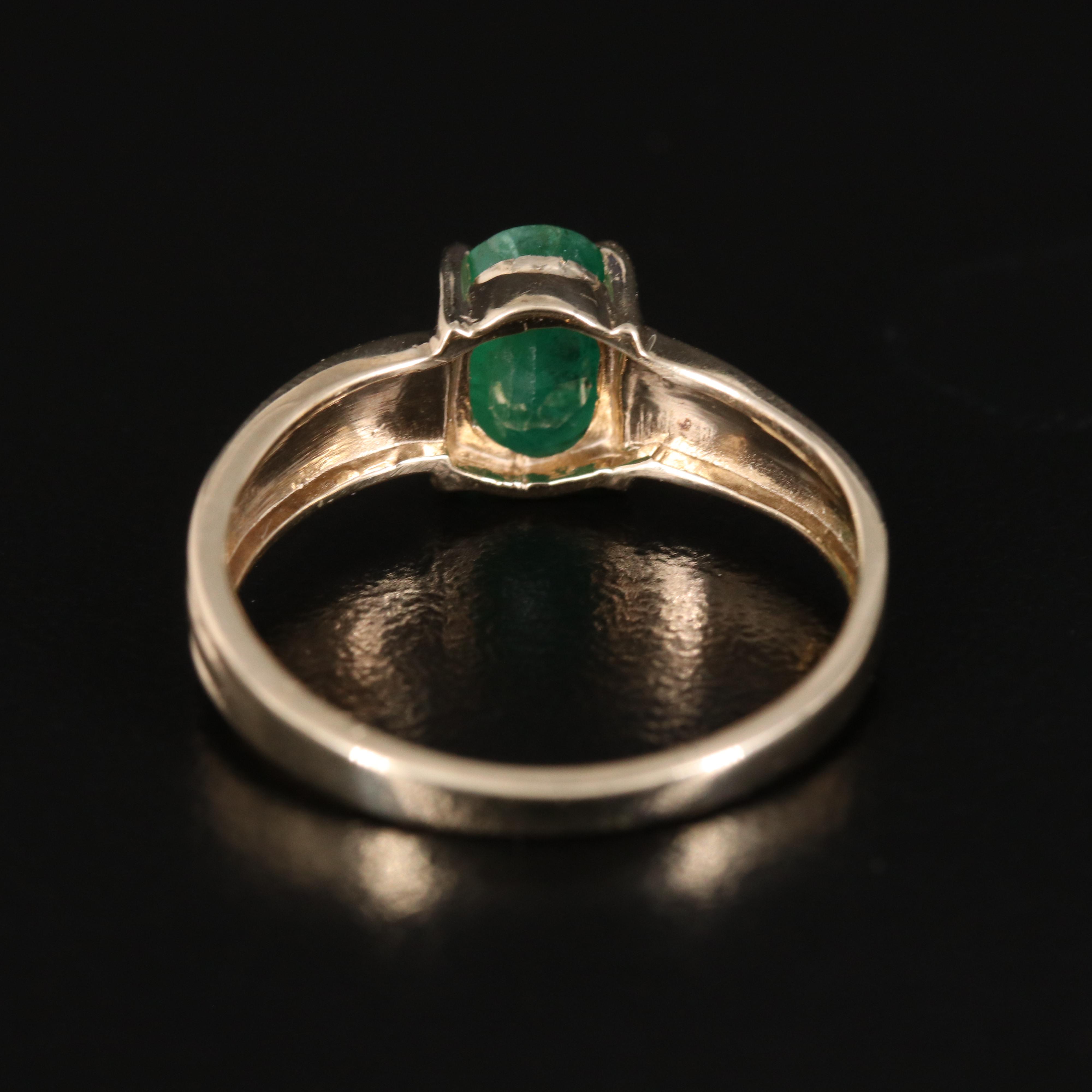 10K Emerald Ring