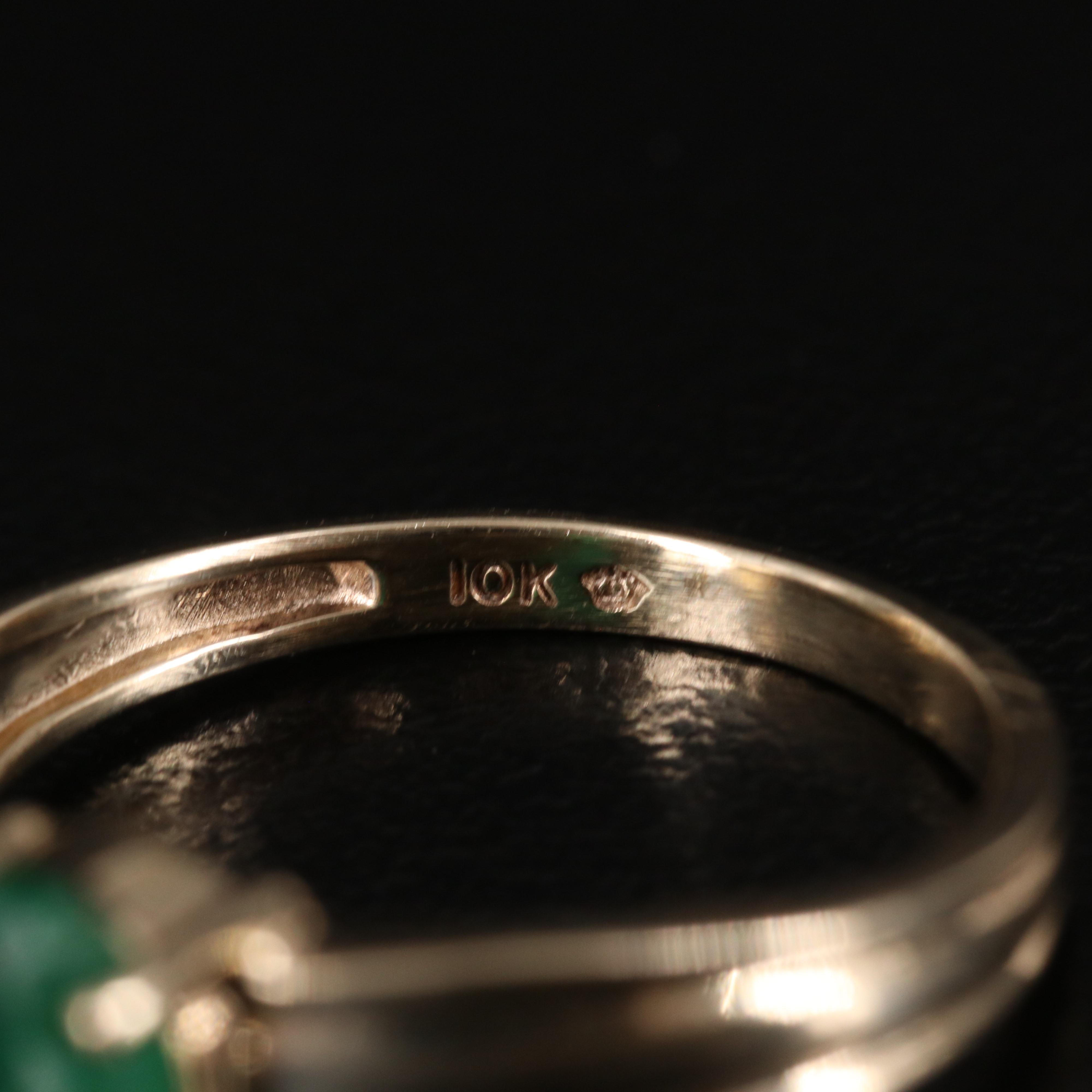 10K Emerald Ring