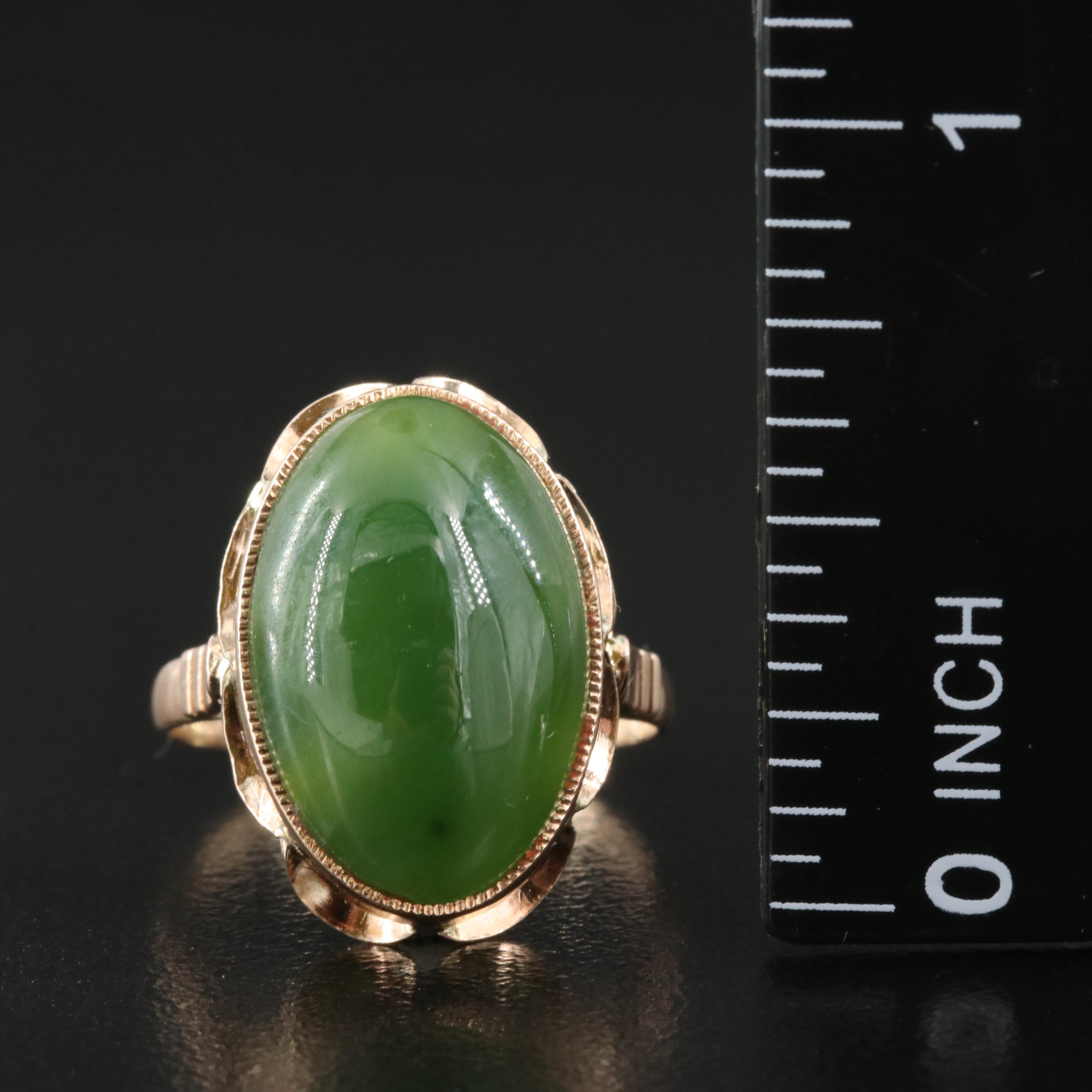 14K Nephrite Ring