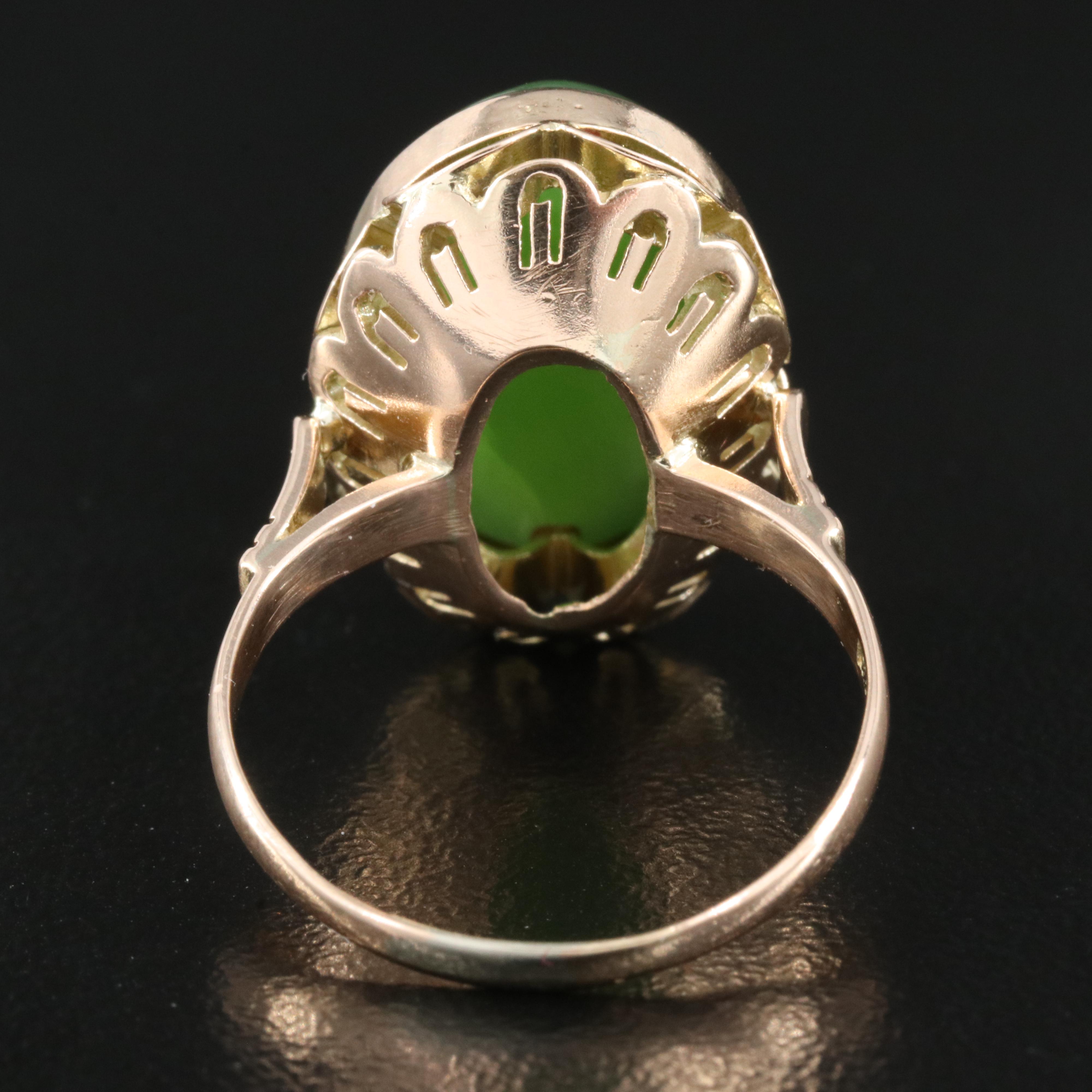14K Nephrite Ring