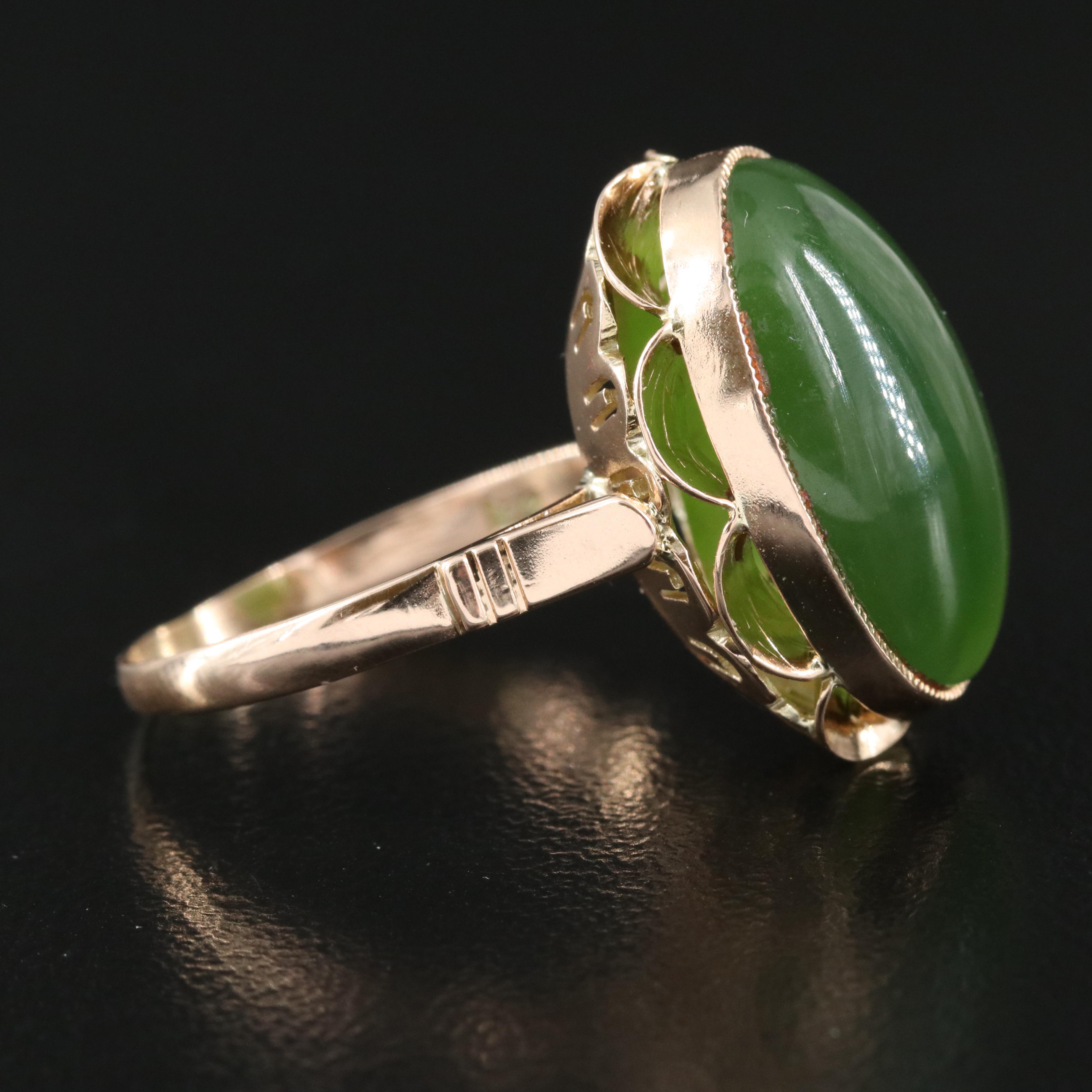 14K Nephrite Ring