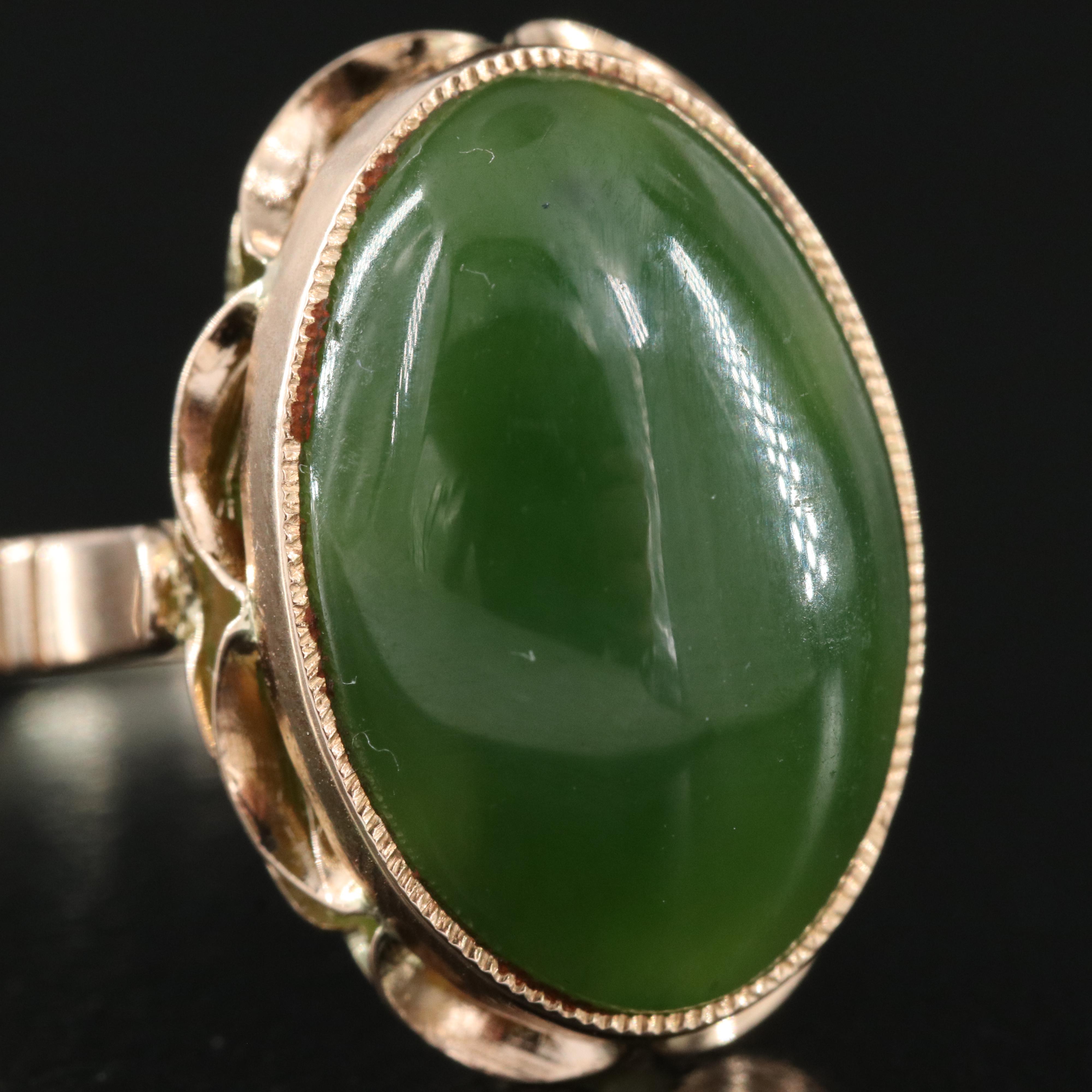 14K Nephrite Ring