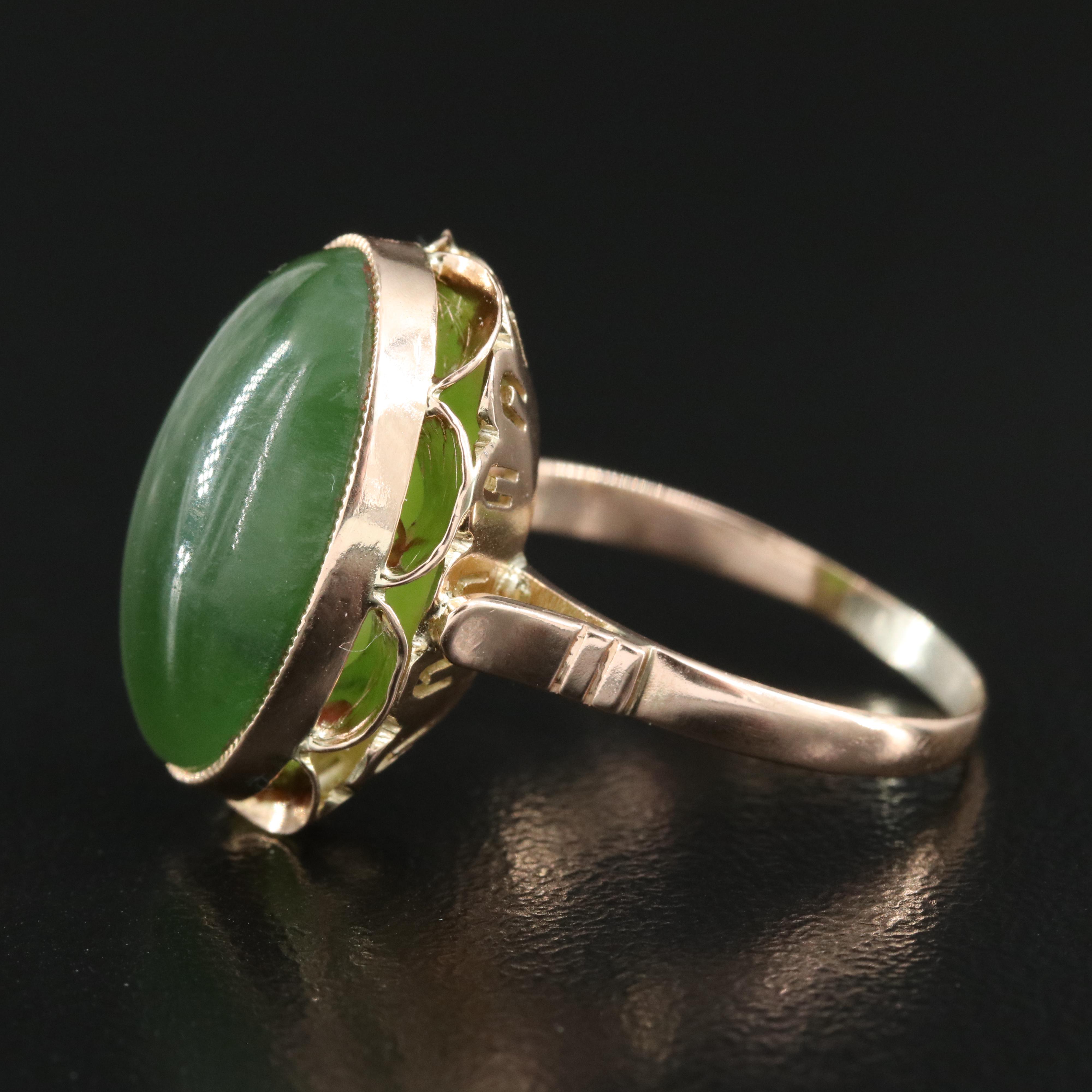 14K Nephrite Ring