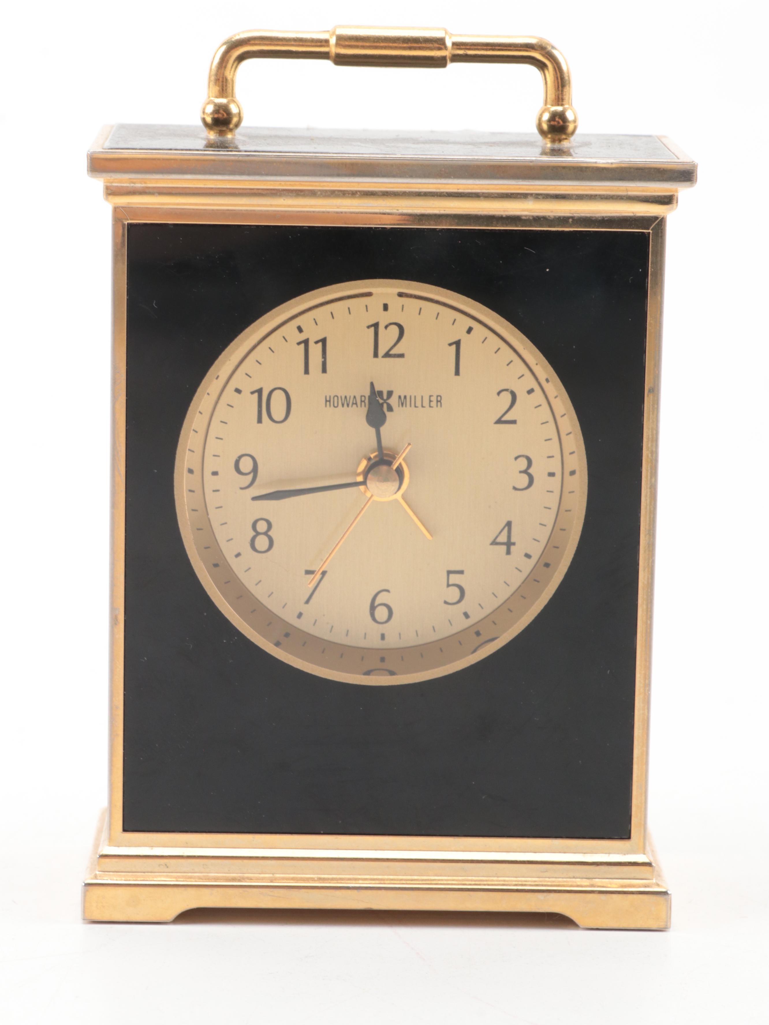 Howard Miller Desk Clock, Stella Greek Terracotta Candlesticks, Office Décor