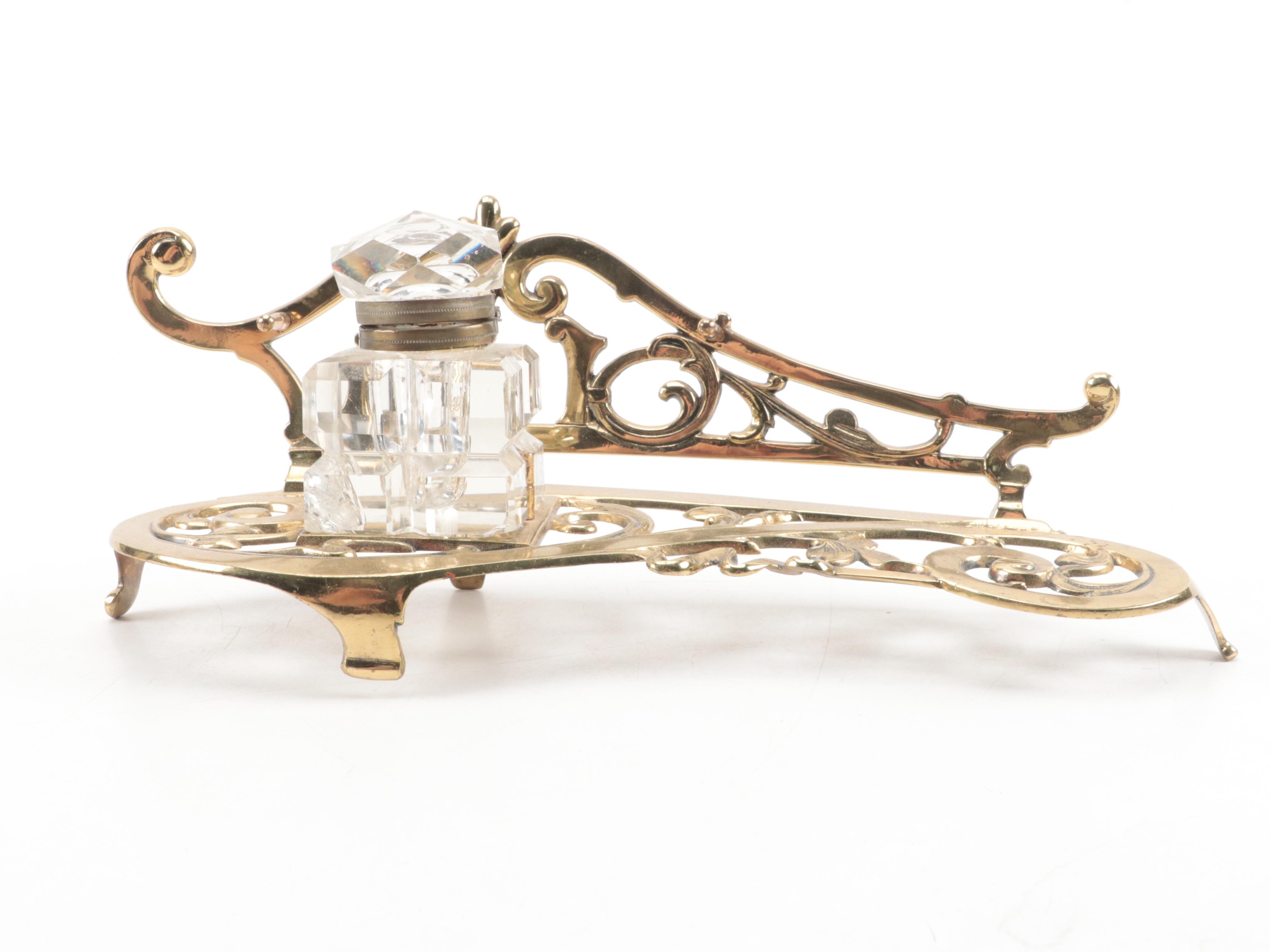 Howard Miller Desk Clock, Stella Greek Terracotta Candlesticks, Office Décor