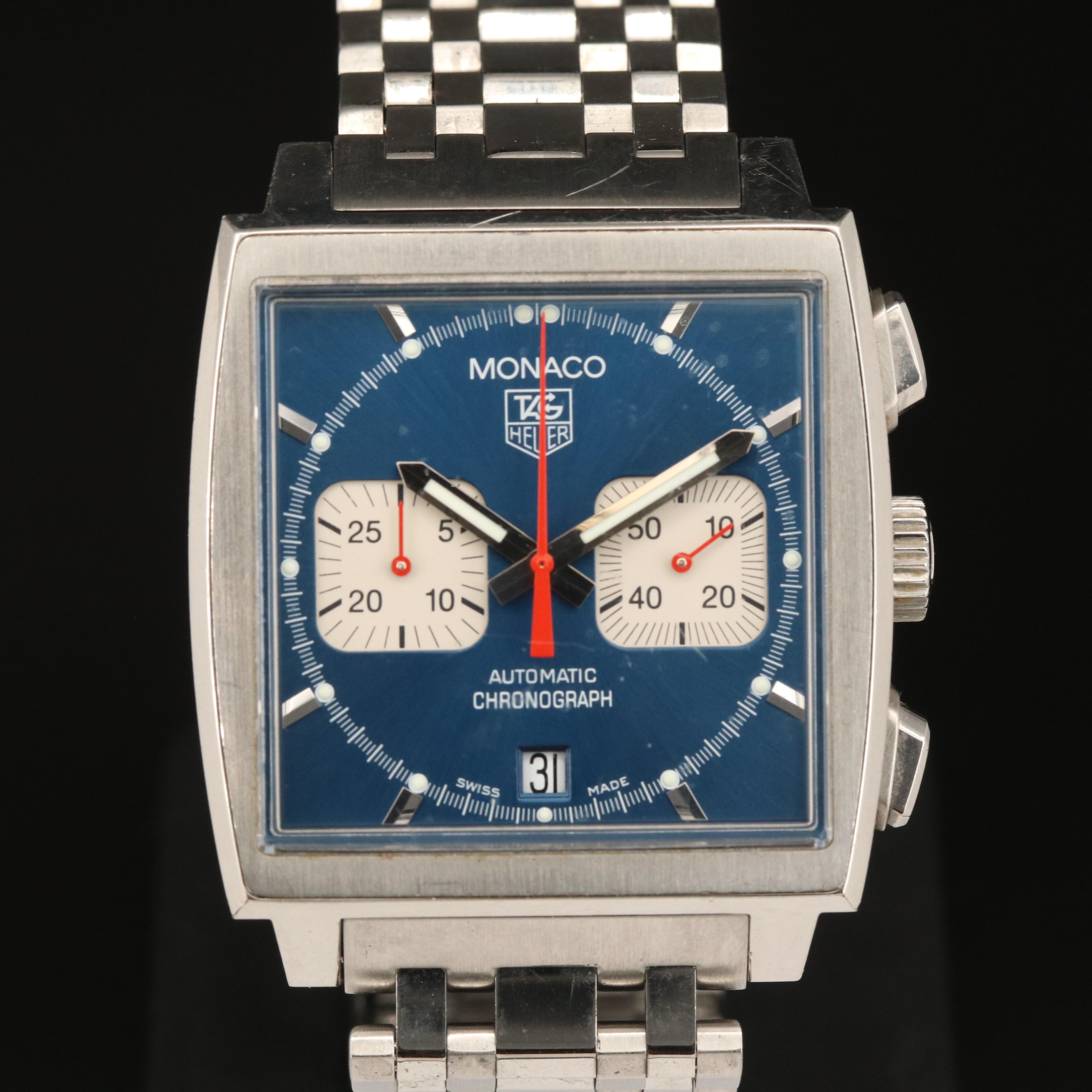 TAG Heuer Monaco Steve McQueen Style Chronograph Watch