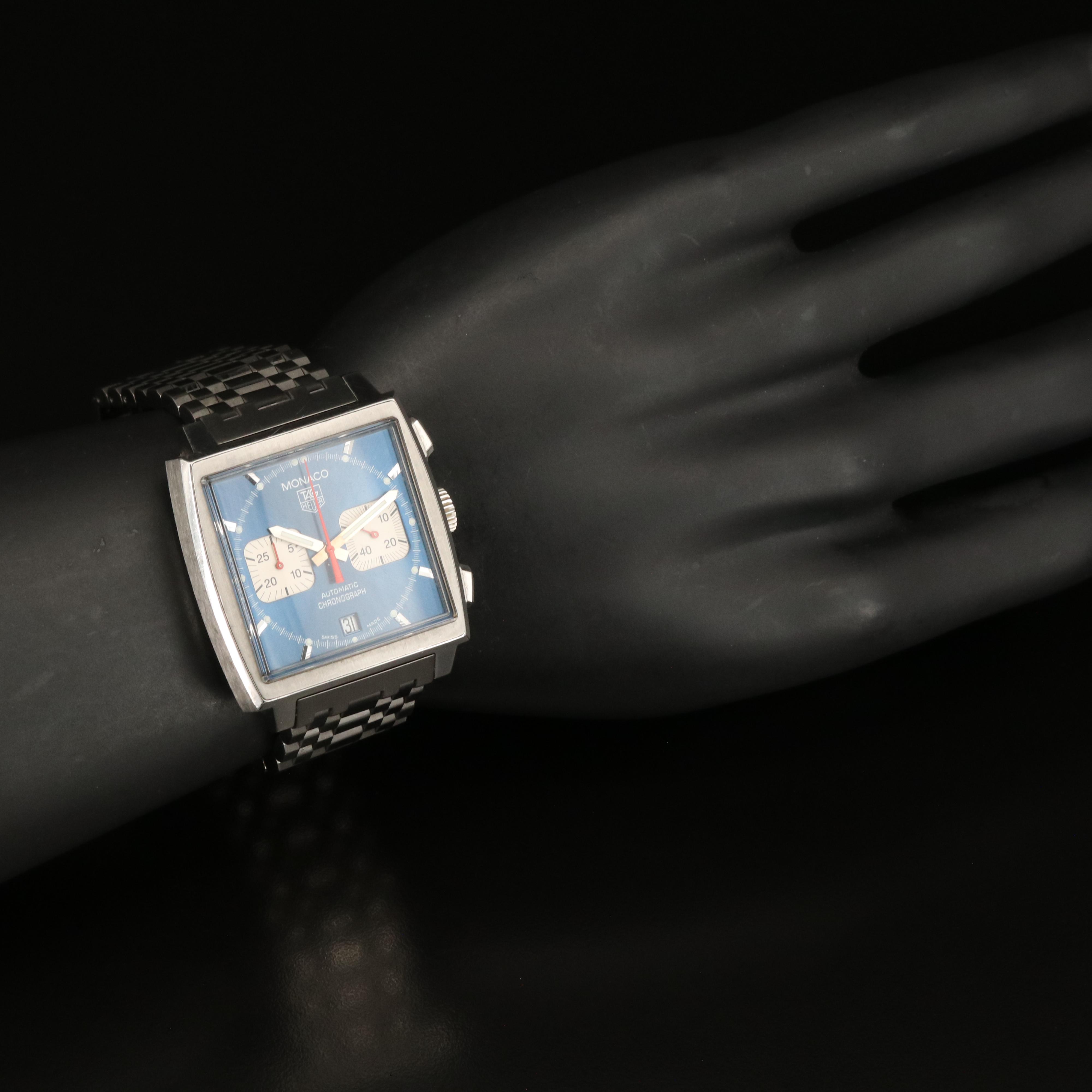 TAG Heuer Monaco Steve McQueen Style Chronograph Watch