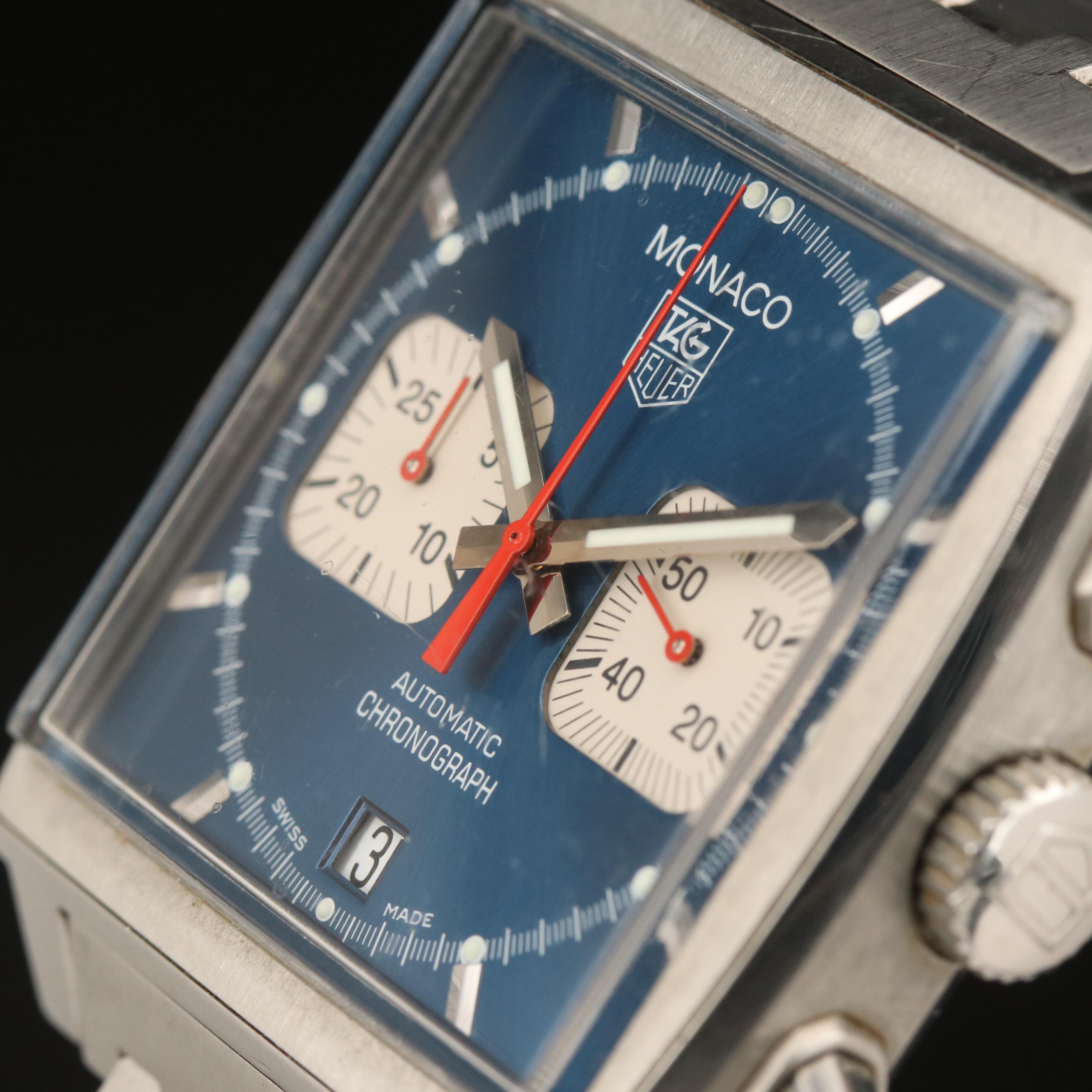 TAG Heuer Monaco Steve McQueen Style Chronograph Watch