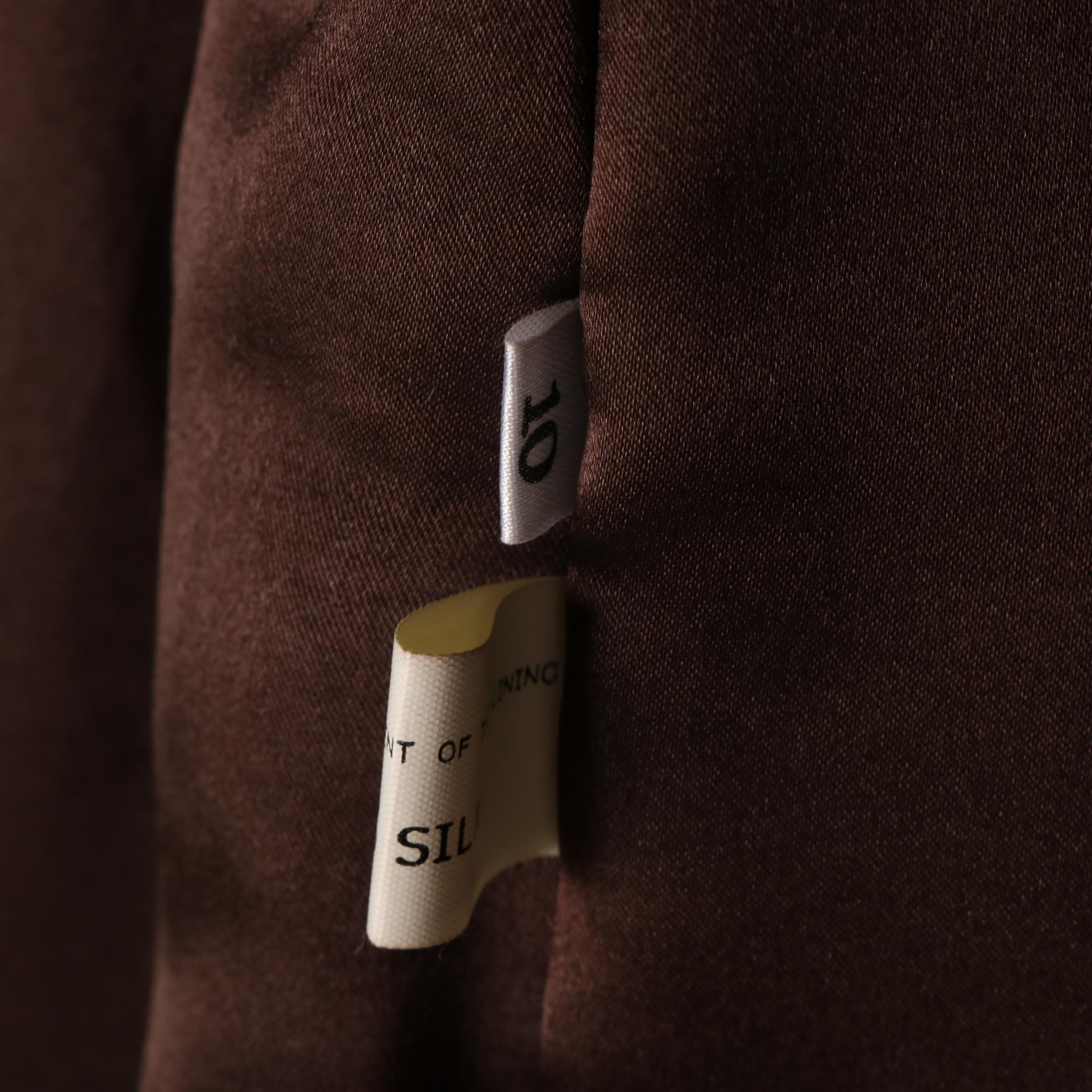 Mahogany Brown Corded Mink Fur Jacket with Stand Collar by Alexander Ferentelli