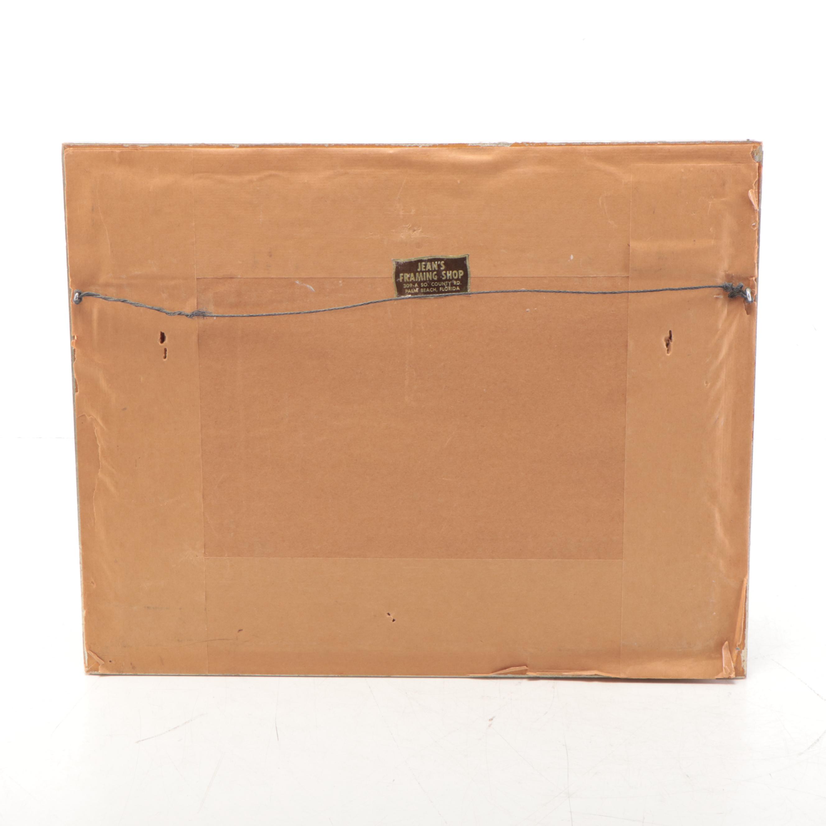 Outsider Art Ink Drawing of Birds, Circa 1957