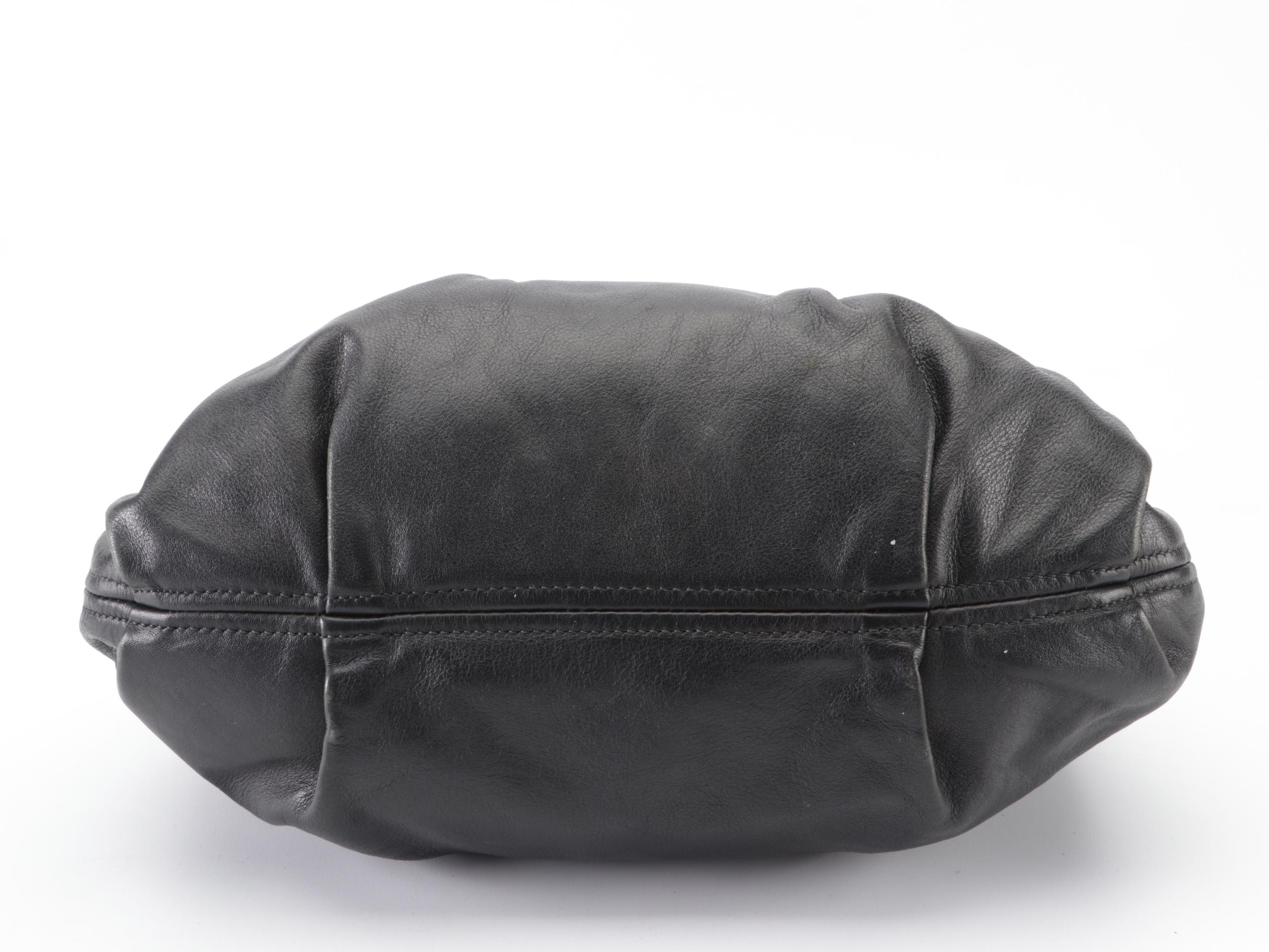 Prada Pleated Leather Shoulder Bag