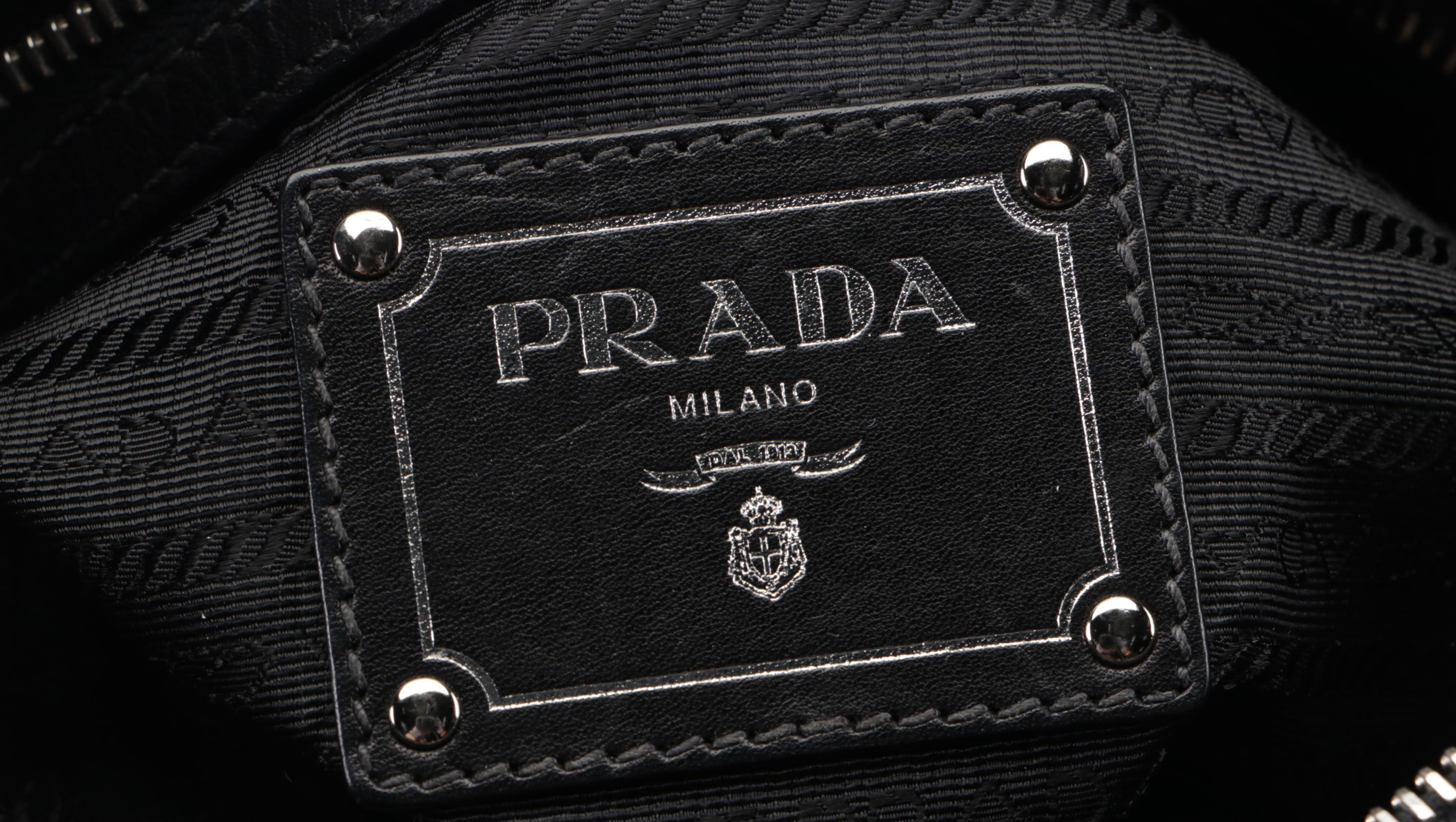Prada Pleated Leather Shoulder Bag