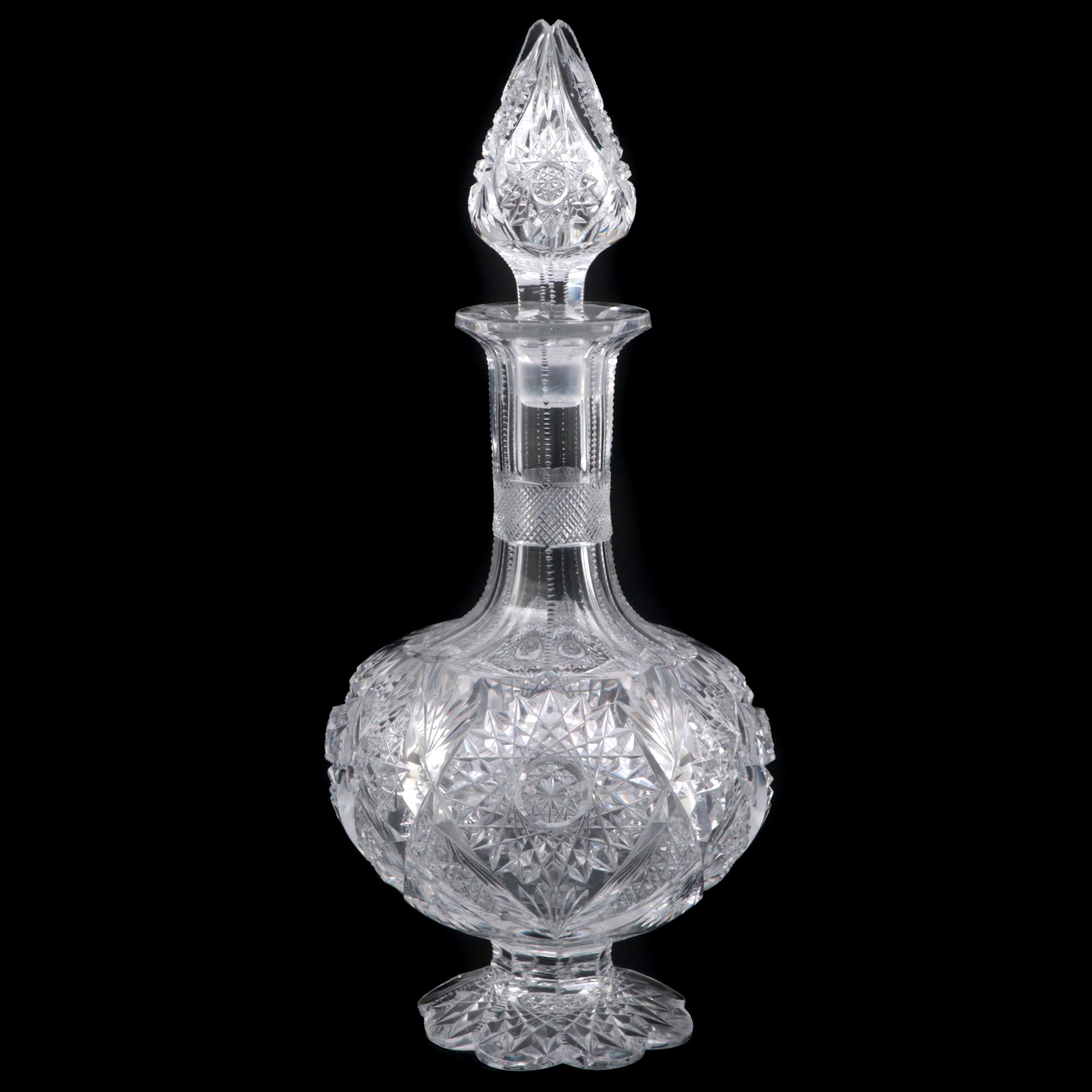 T. B. Clark & Co. "Mona" American Brilliant Cut Glass Decanter and Stopper