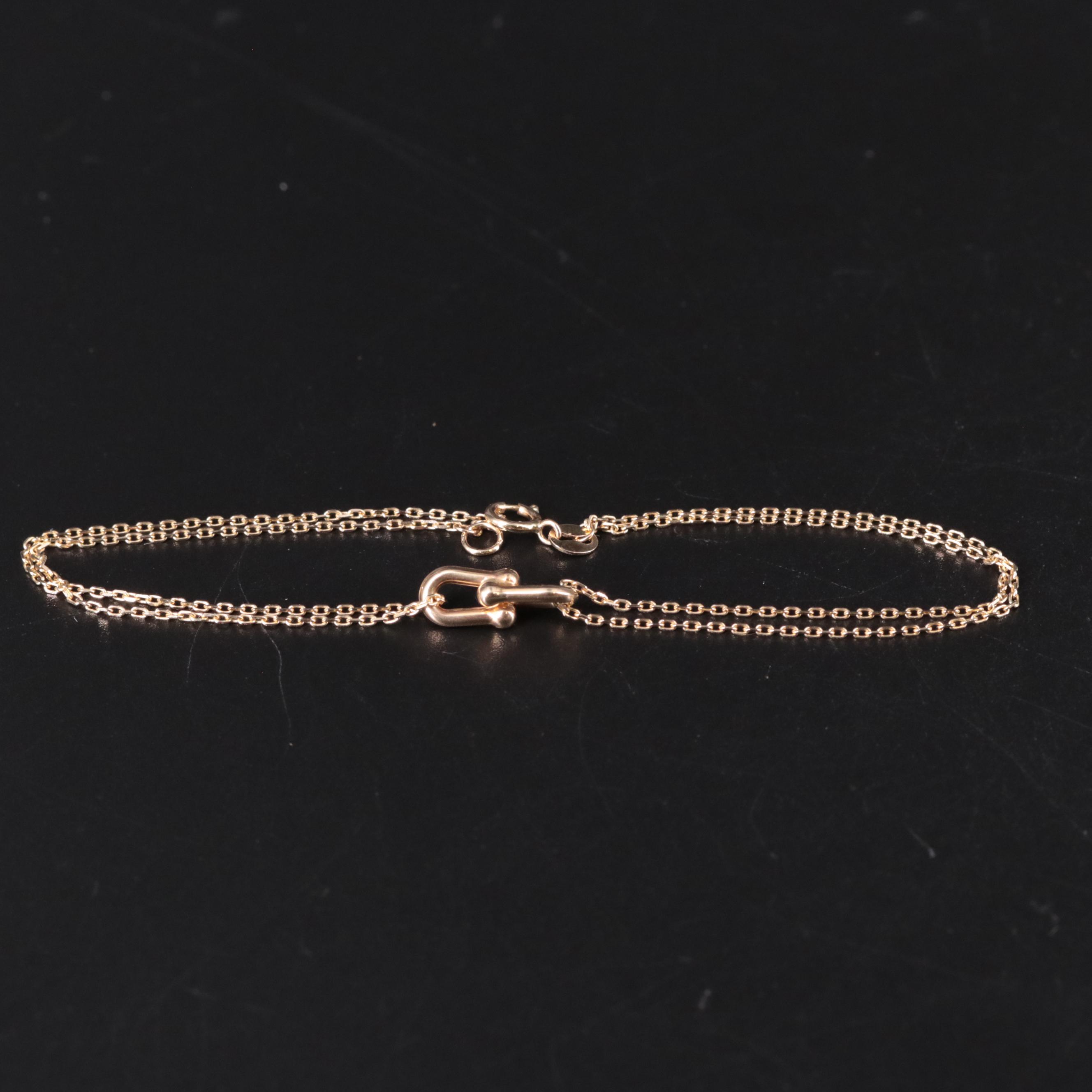 14K Interlocking Bracelet