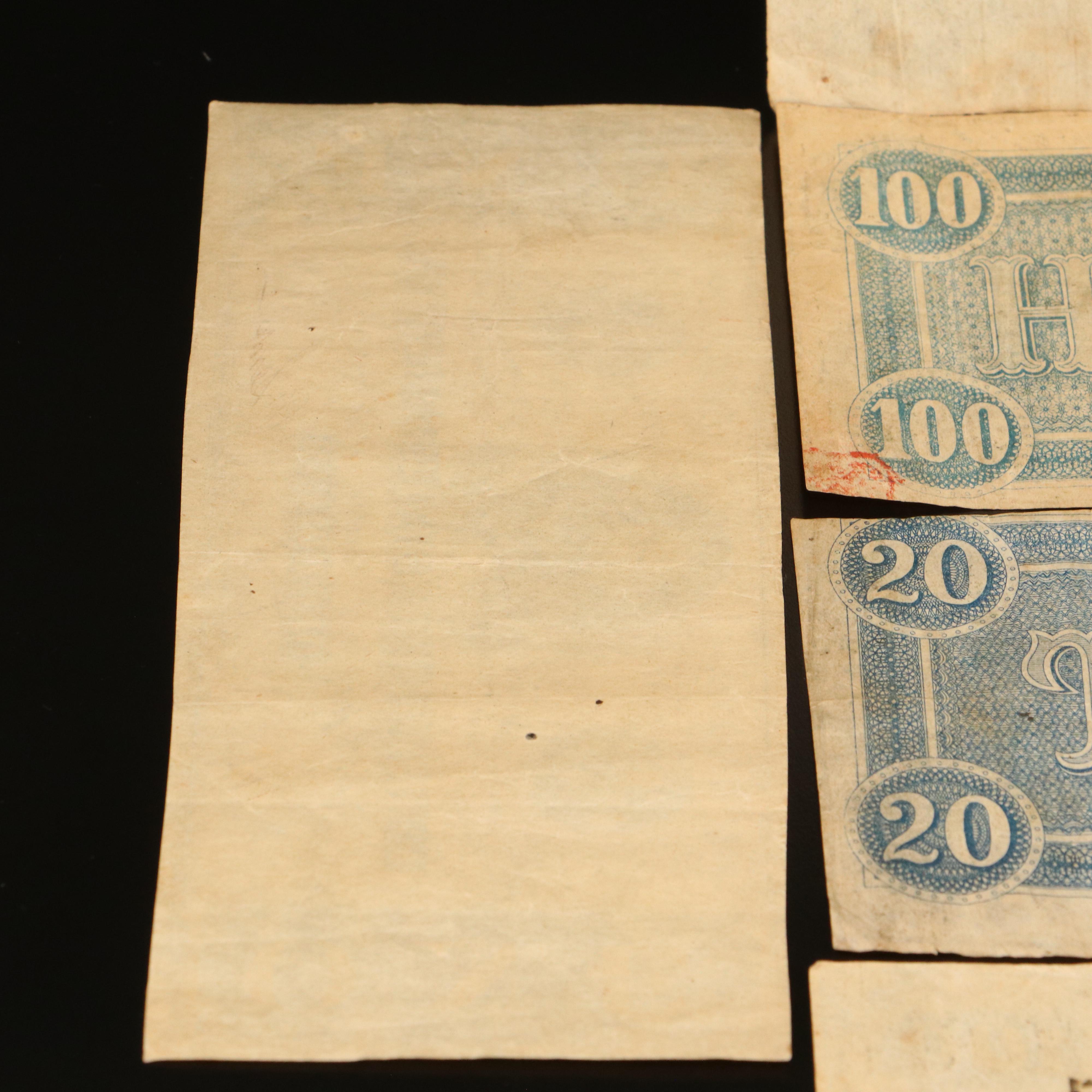 Assortment of Confederate States Currency, Fractional Currency, and More