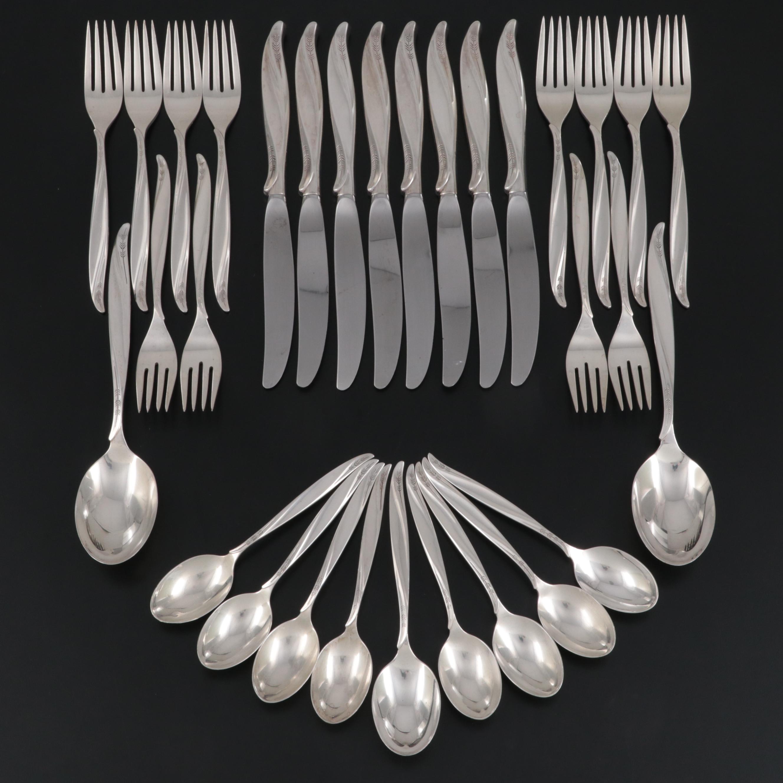 International Silver "Pine Spray" Sterling Silver Flatware, Mid to Late 20th C.