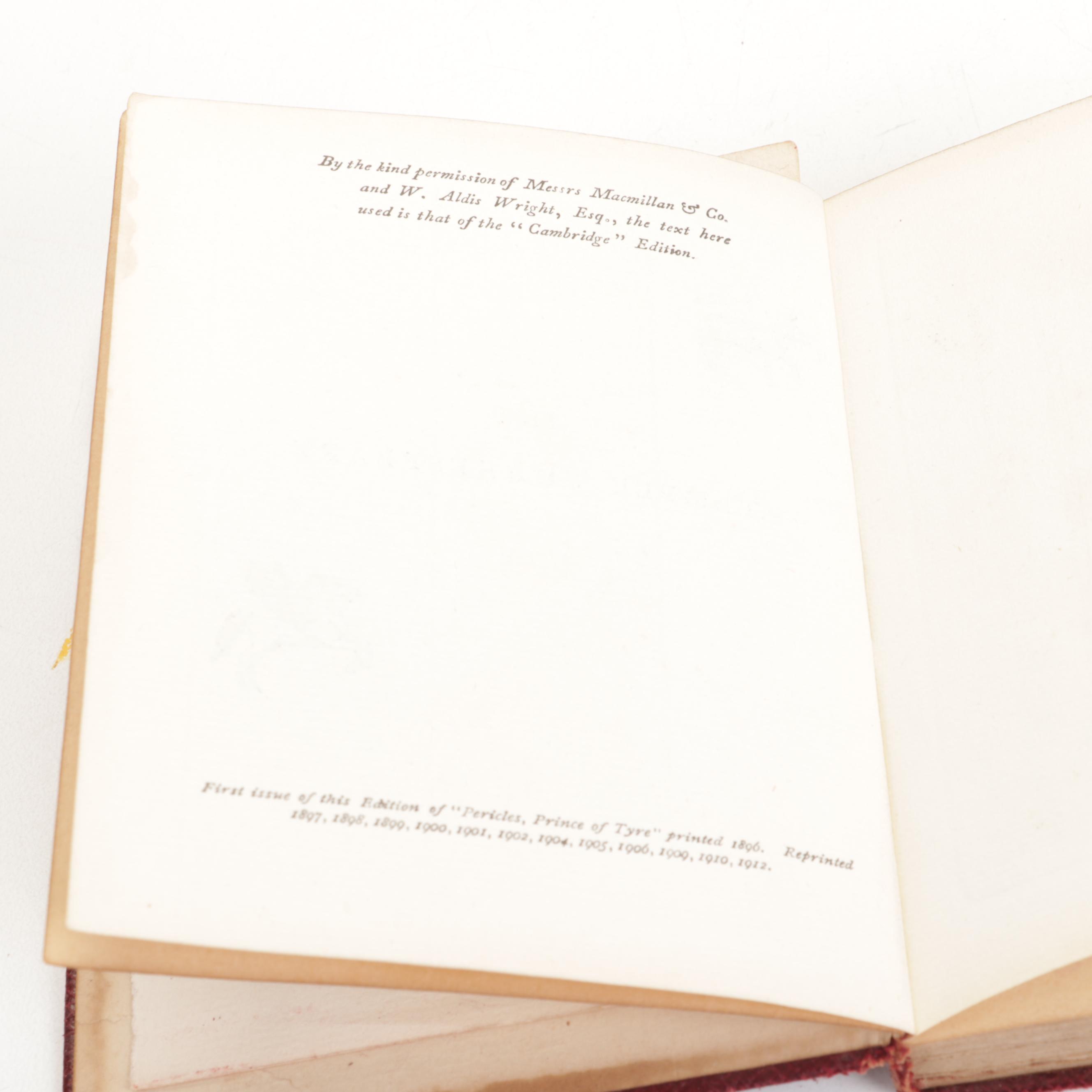 Leather Bound "The Temple Shakespeare" Partial Set, Early 20th Century