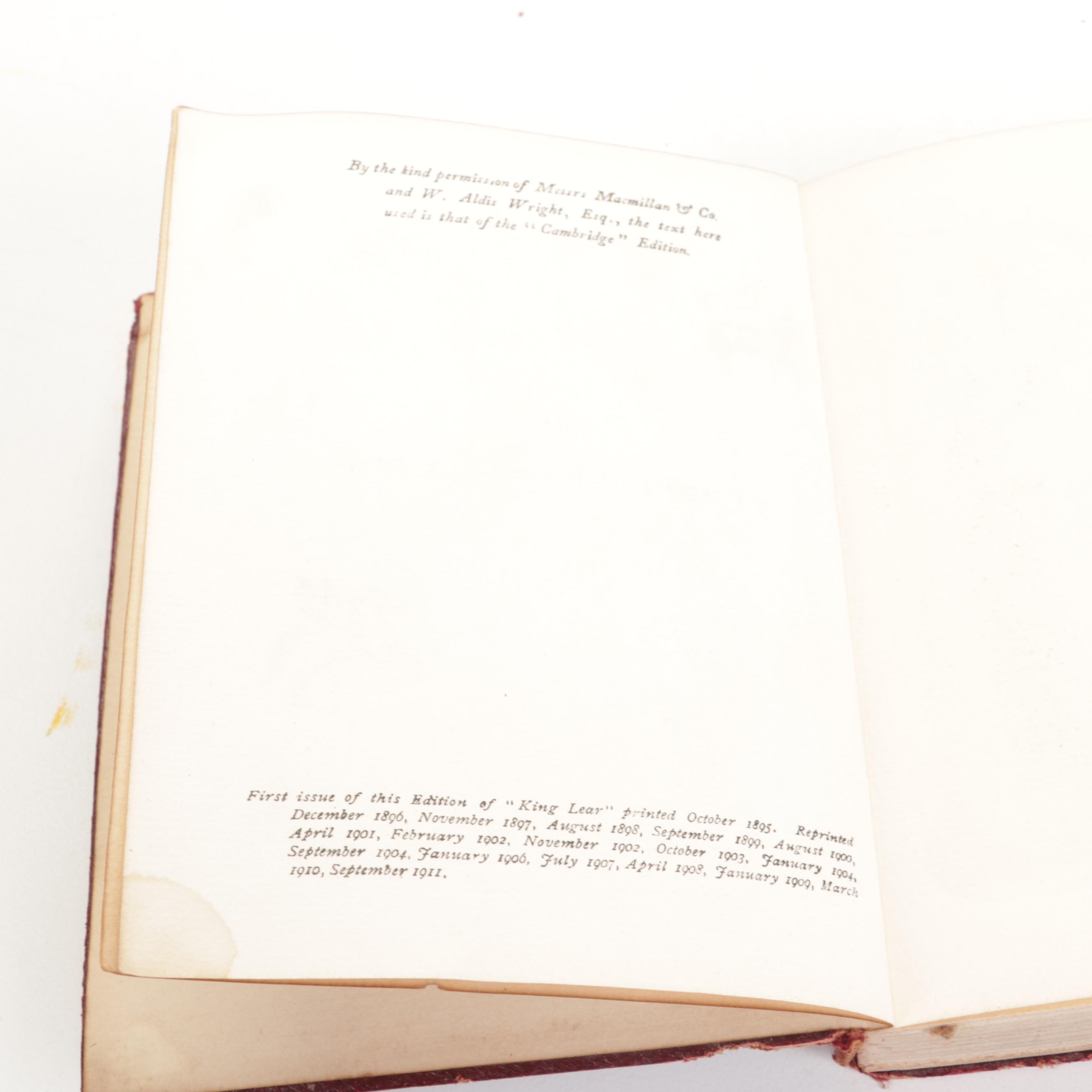 Leather Bound "The Temple Shakespeare" Partial Set, Early 20th Century