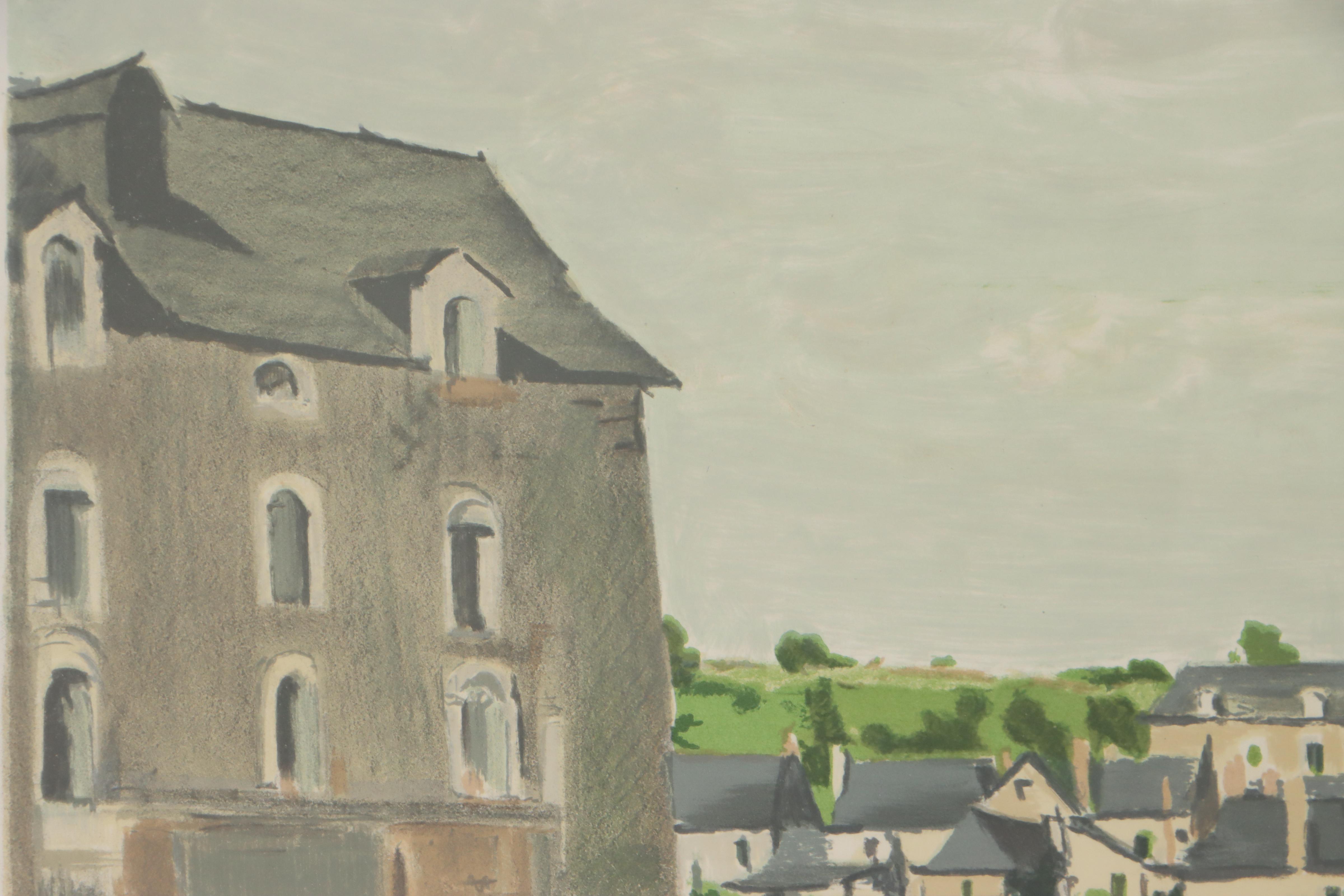 Constant Le Breton Color Lithograph "Heure d'antile," Circa 1970