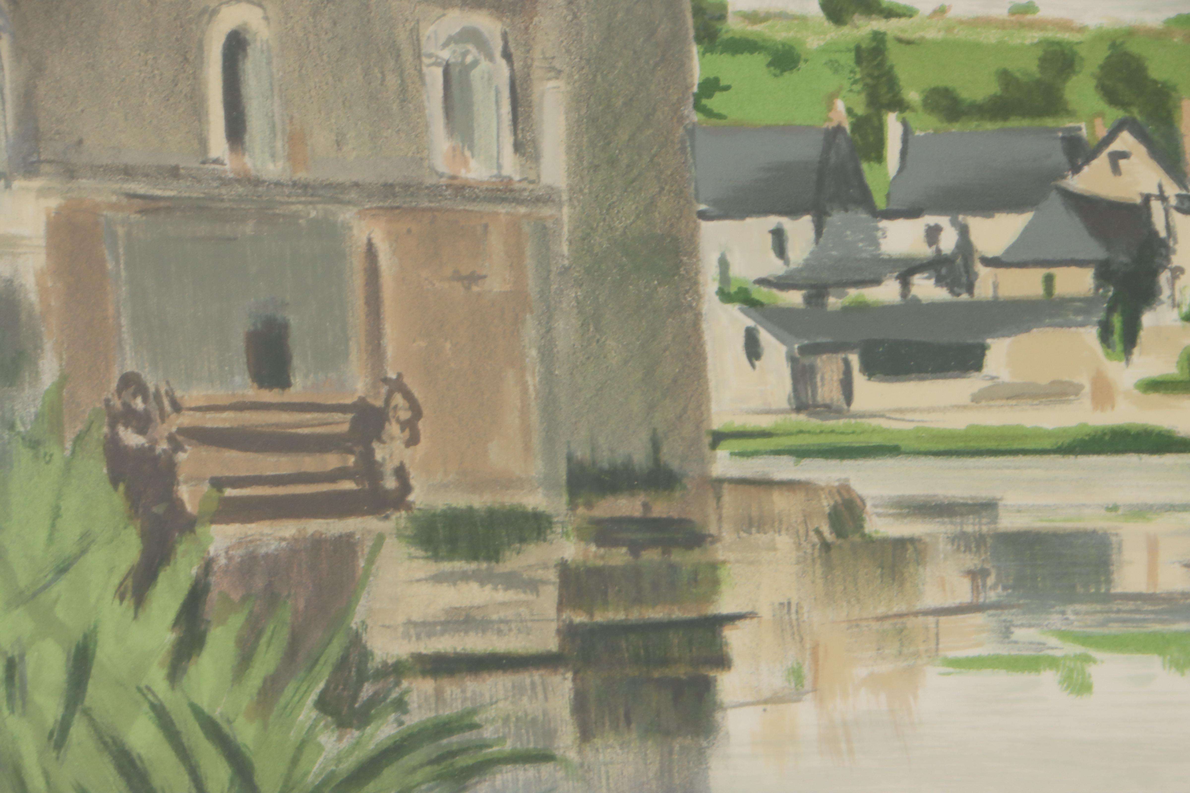 Constant Le Breton Color Lithograph "Heure d'antile," Circa 1970