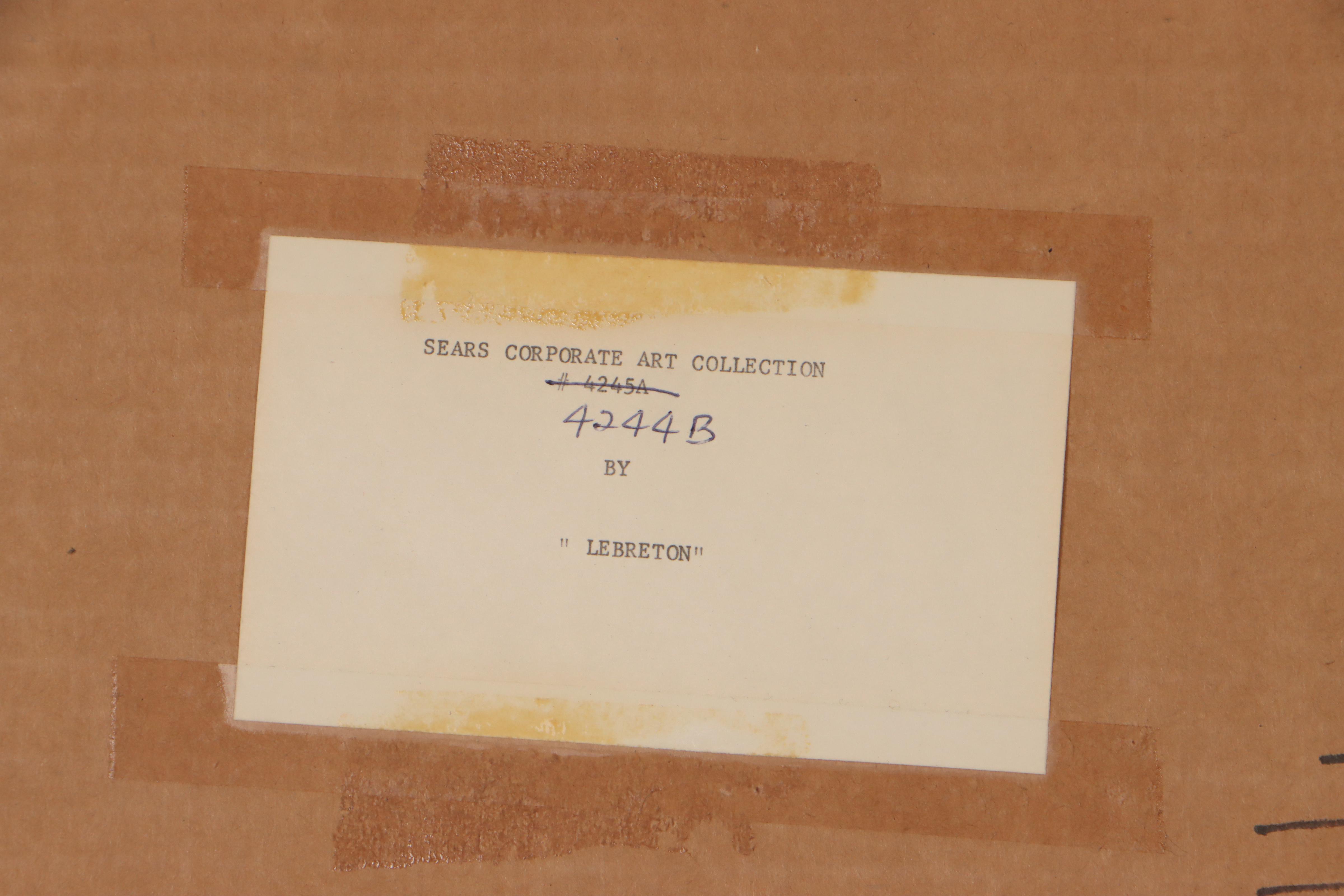 Constant Le Breton Color Lithograph "Heure d'antile," Circa 1970