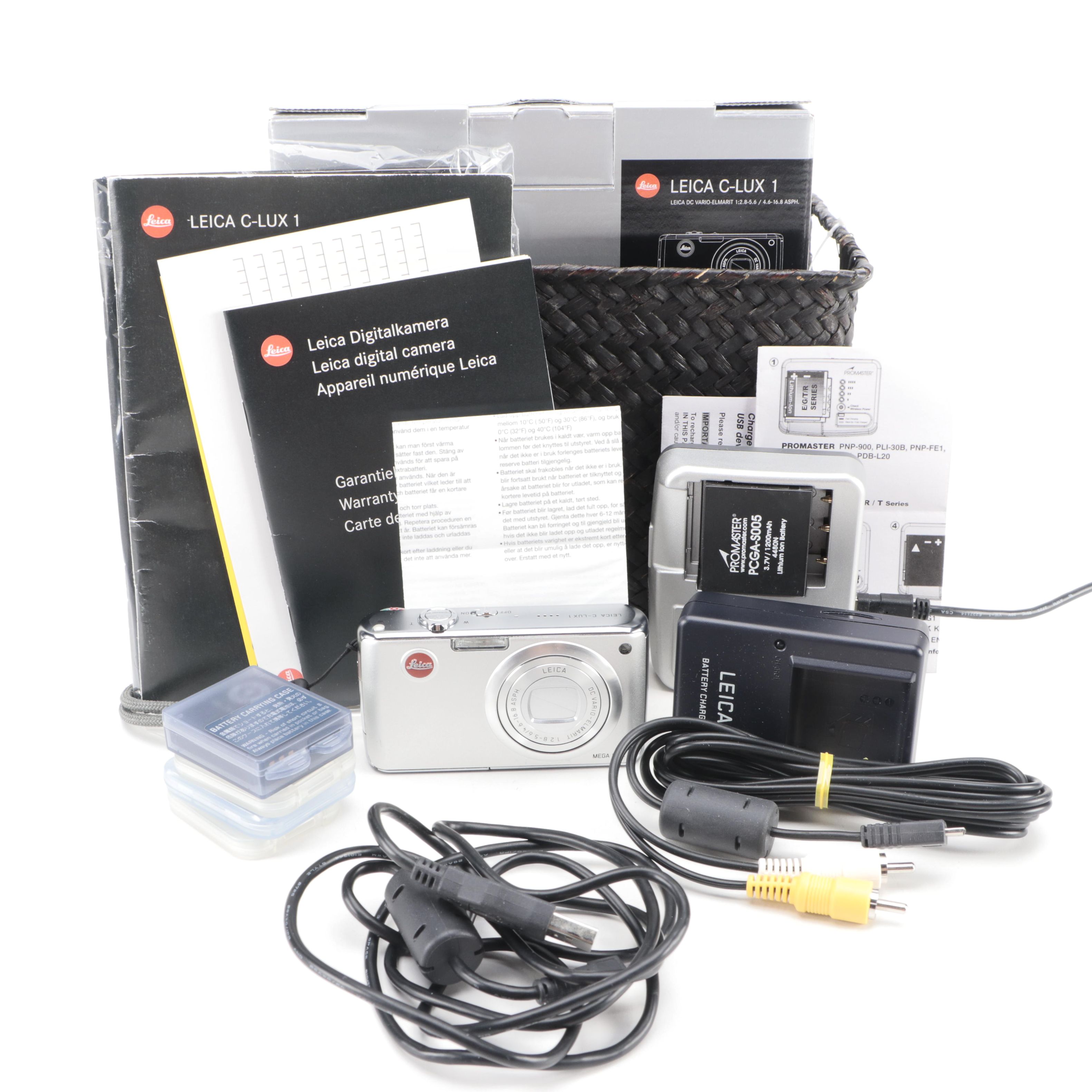 Leica C-LUX 1 Digital Camera with Battery Chargers, SD Cards and More