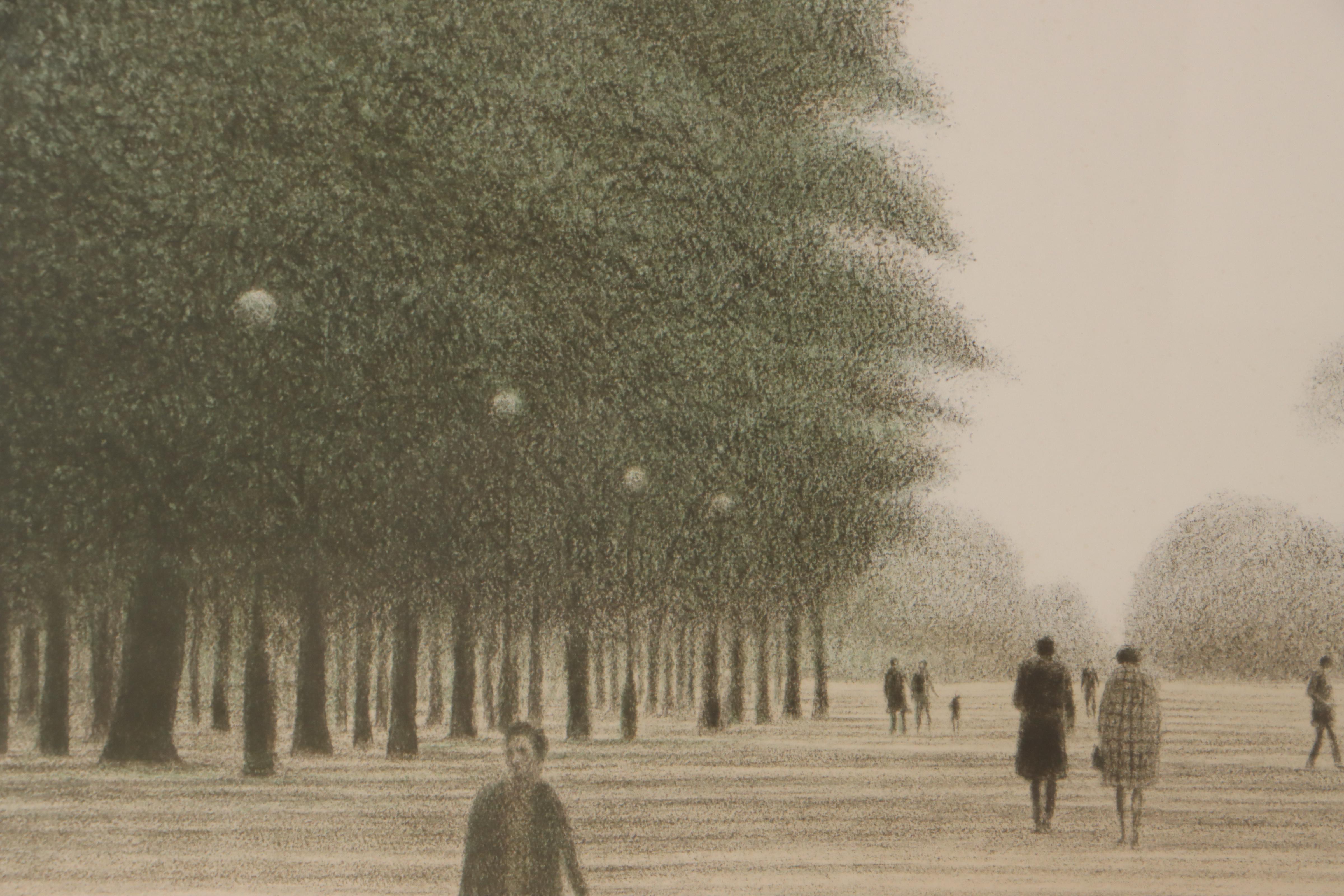 Harold Altman Lithograph "Tuileries," 1978