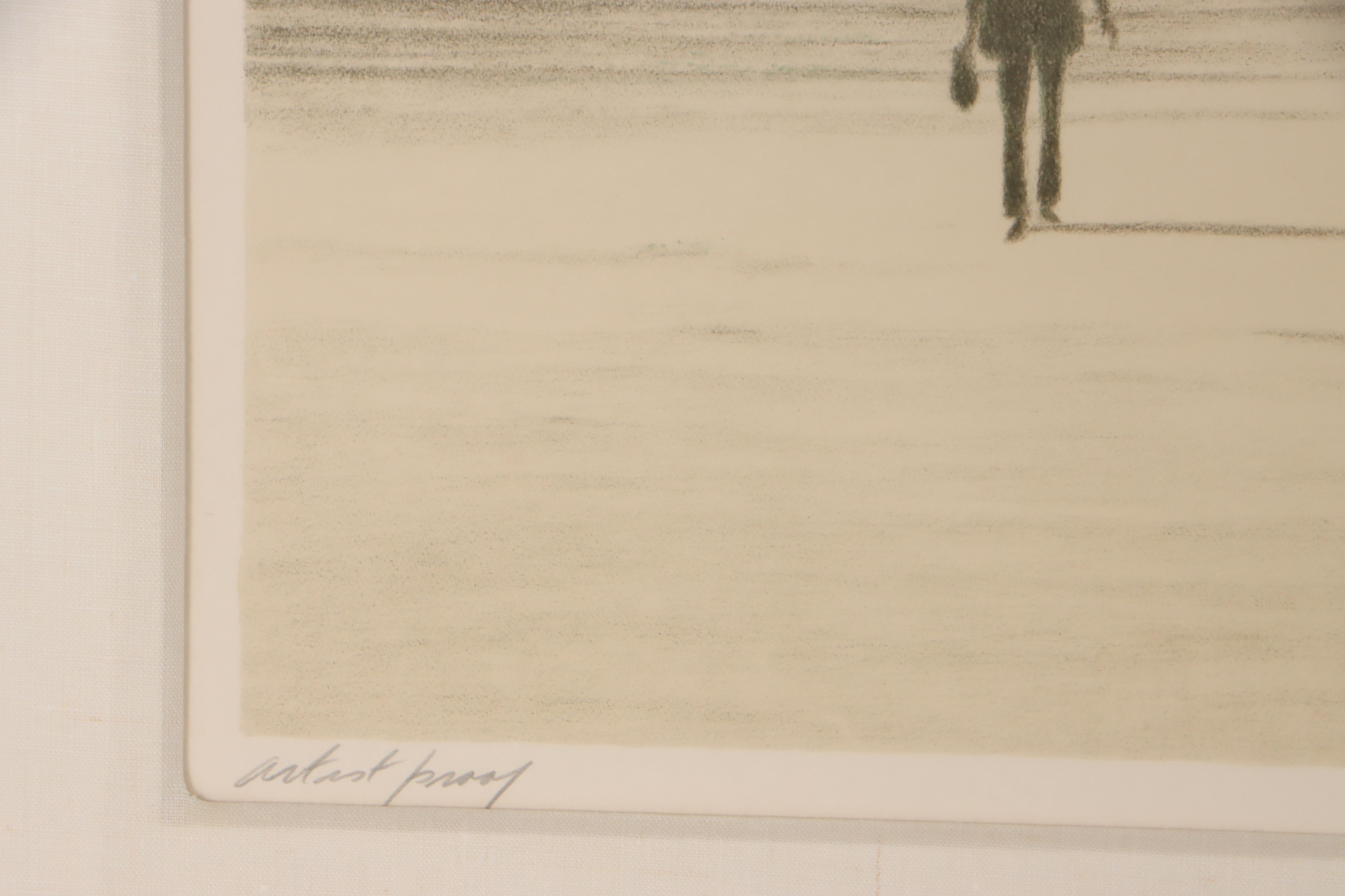 Harold Altman Lithograph "Tuileries," 1978