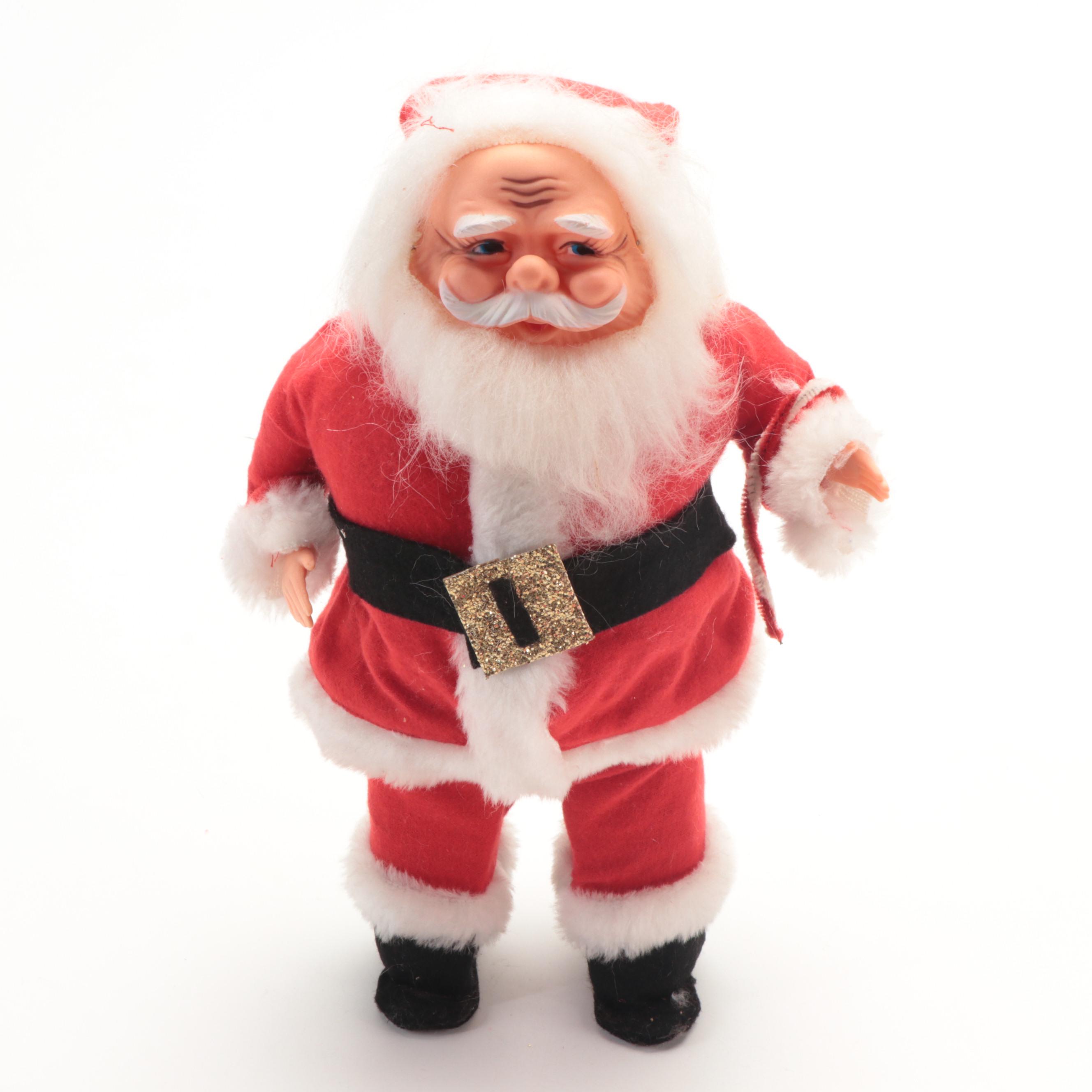 Santa Claus and Mrs. Claus Plastic Dolls