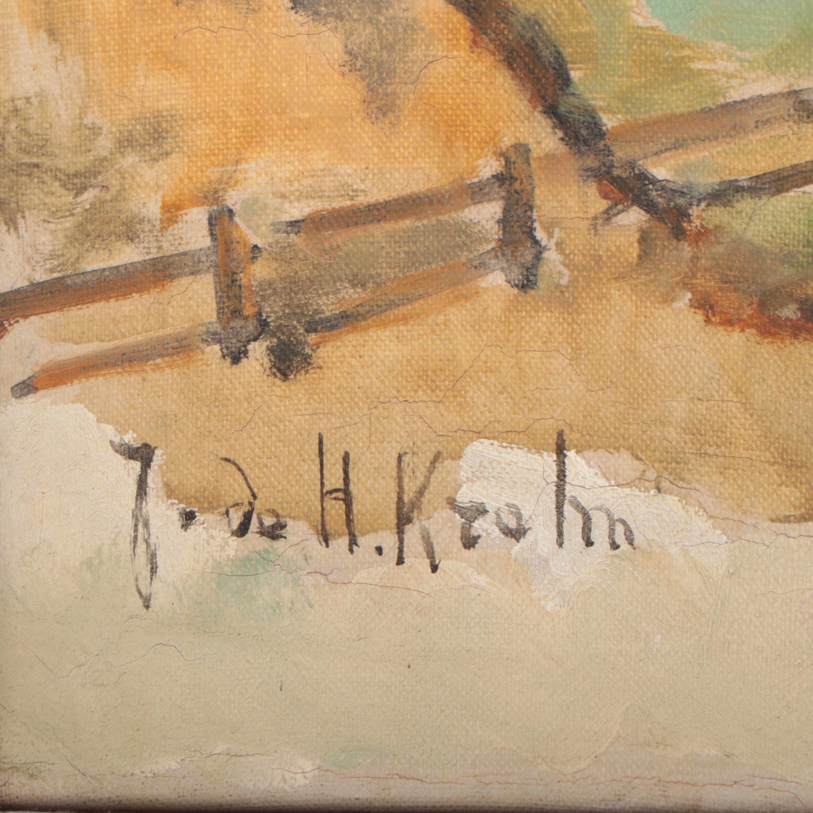 Julie de Holmberg Krohn Landscape Oil Painting