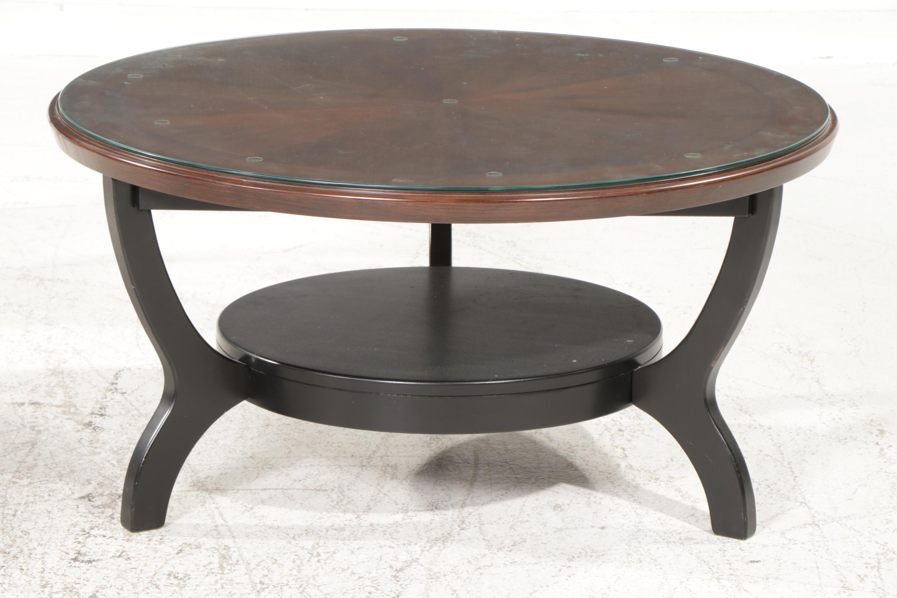Ashley Furniture "Ashburn" Two-Tone Cocktail Table with "Glen" End Tables