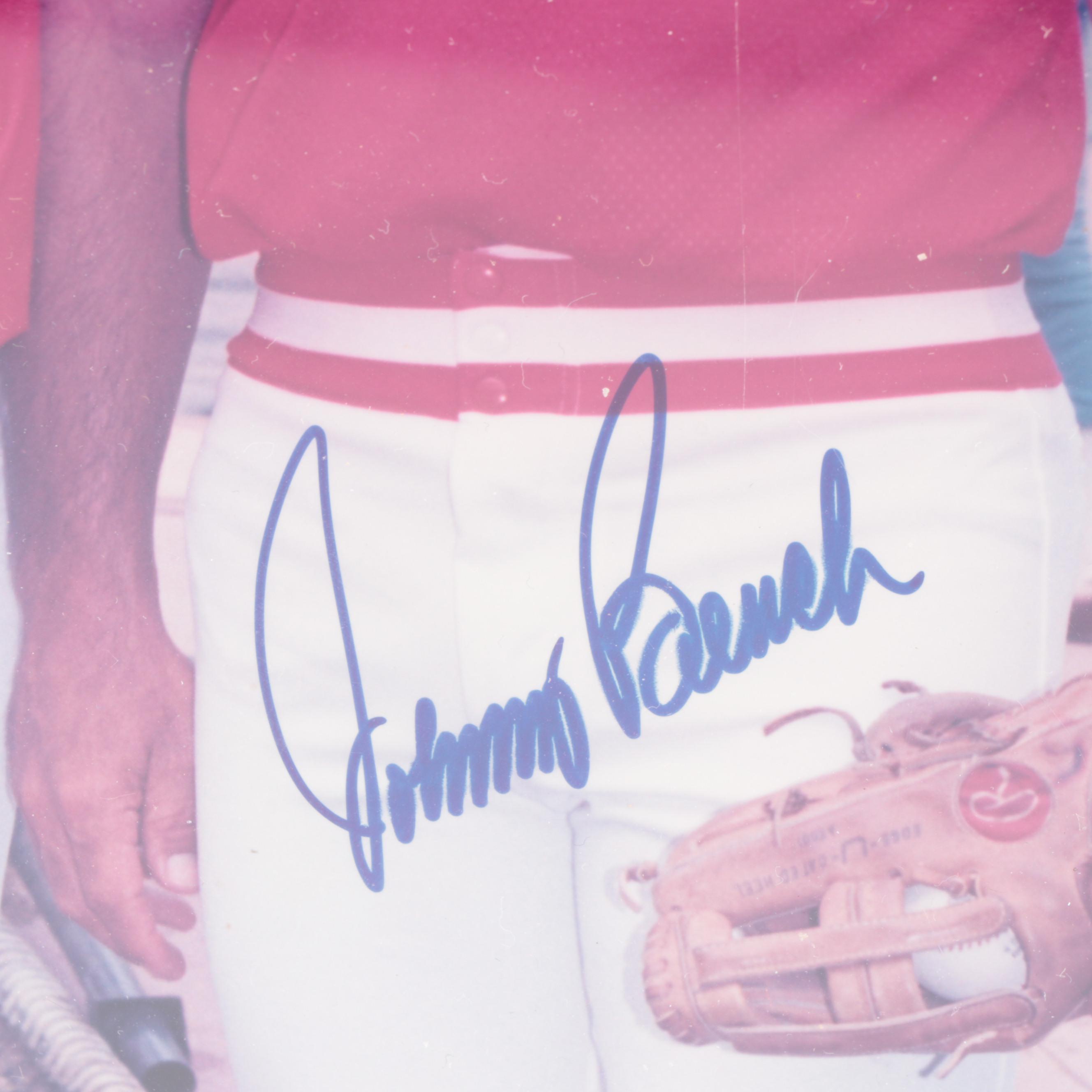 Cincinnati Reds Pete Rose, Johnny Bench Signed Plaque