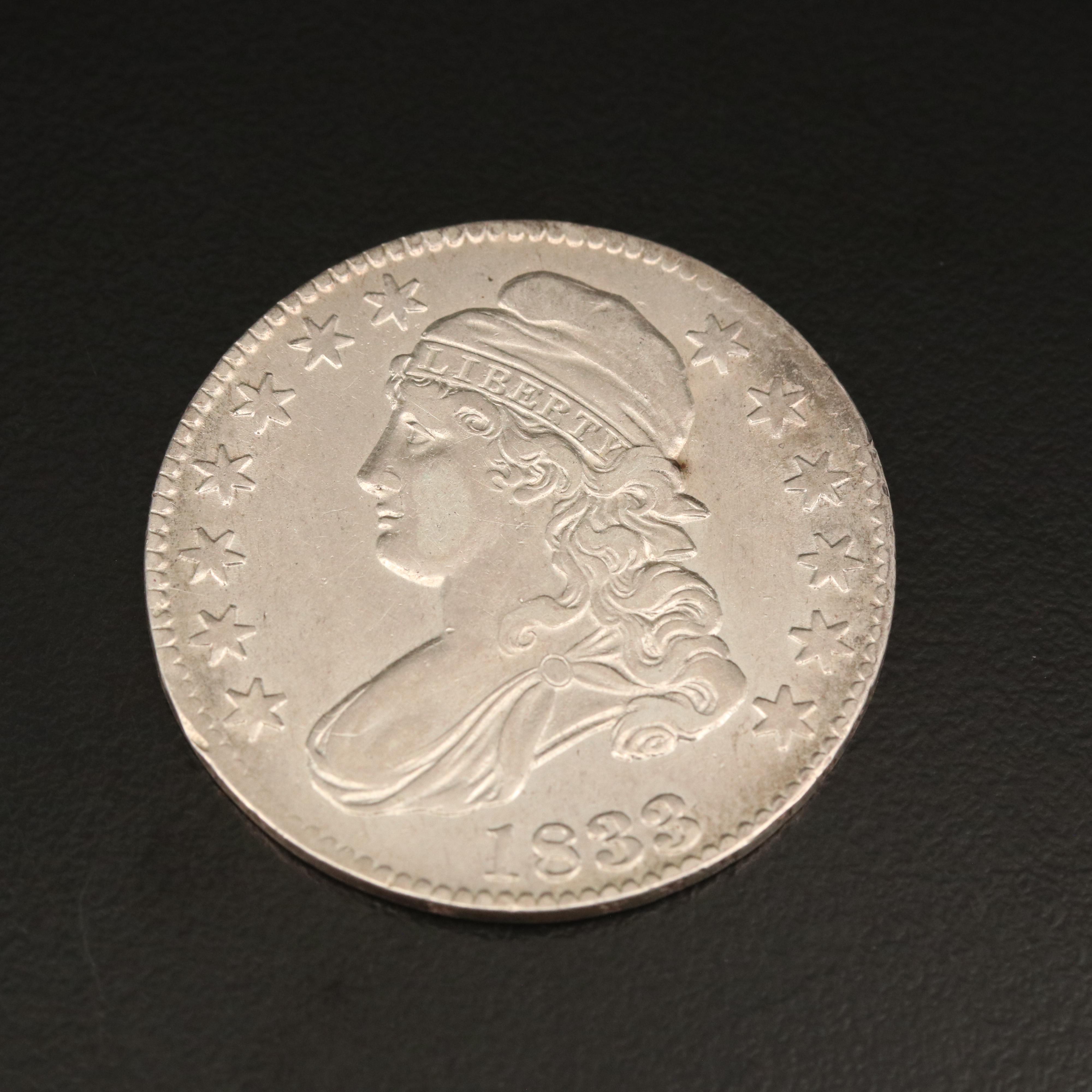 1833 Capped Bust Silver Half Dollar