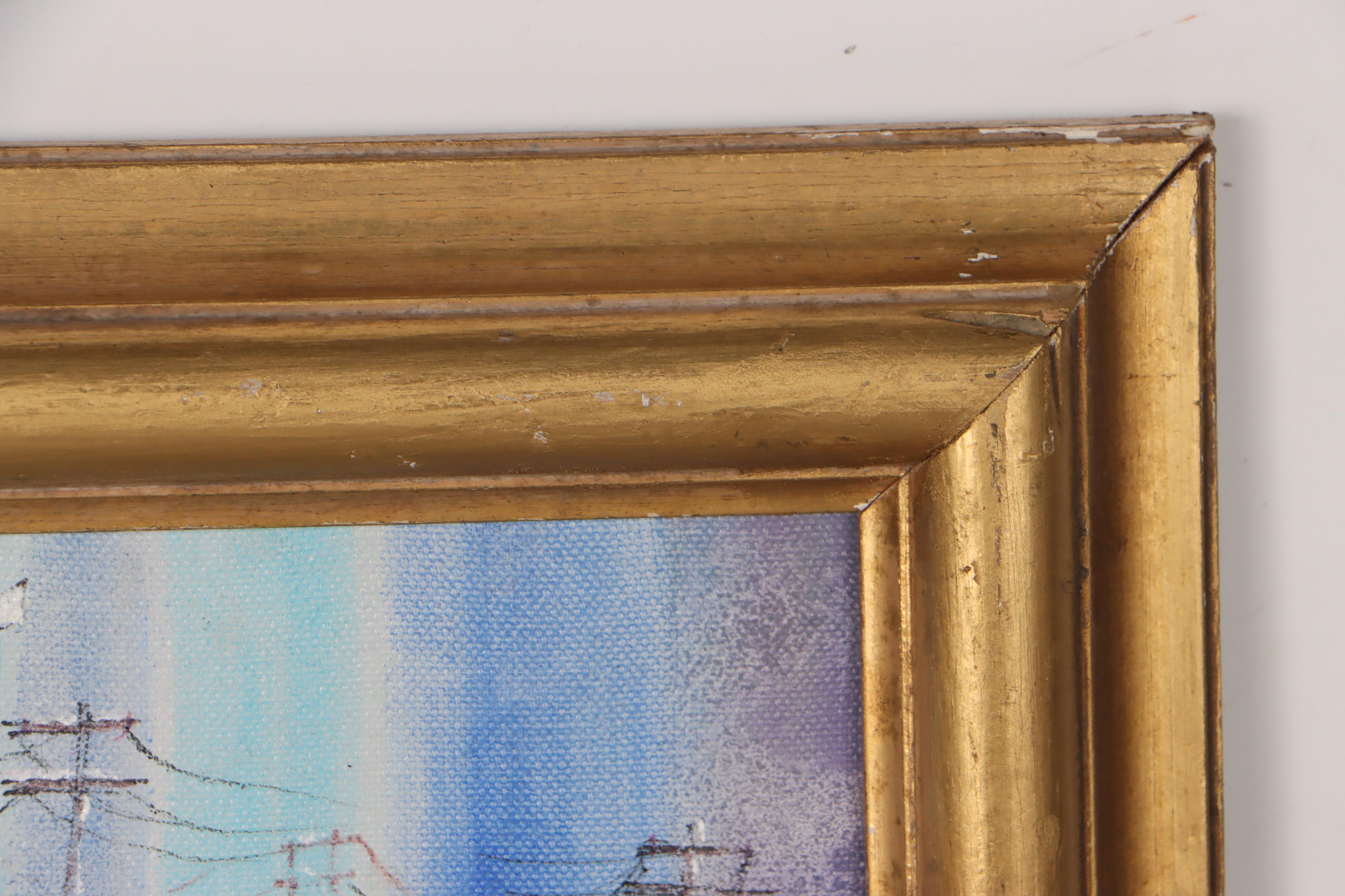 Metzler Country Railroad Scene Acrylic Painting