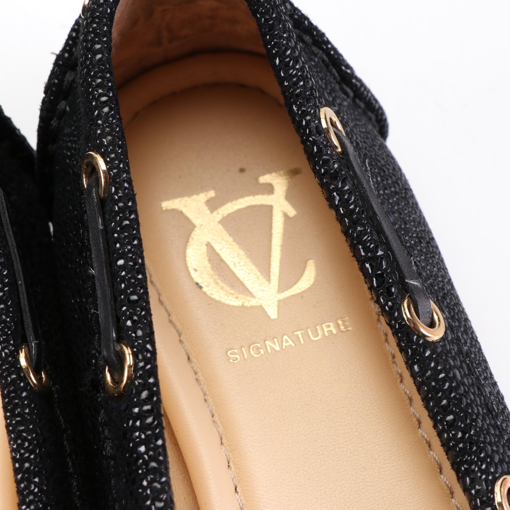 VC Signature By Vince Camuto Driving Shoes Vi-Dako in Black Stingray with Box