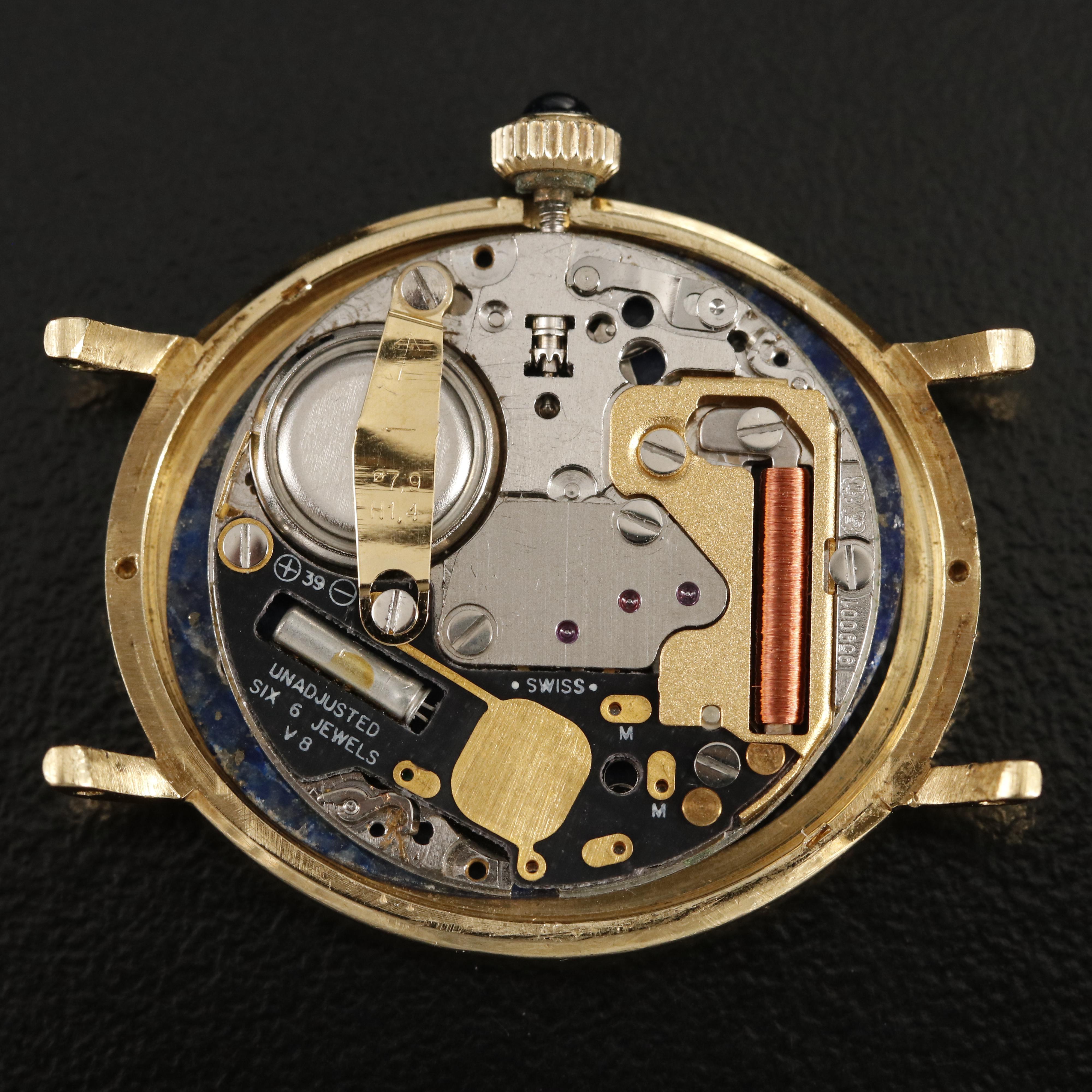 18K Piaget Lapis Lazuli Diamond Dial Watch and Piaget Movement