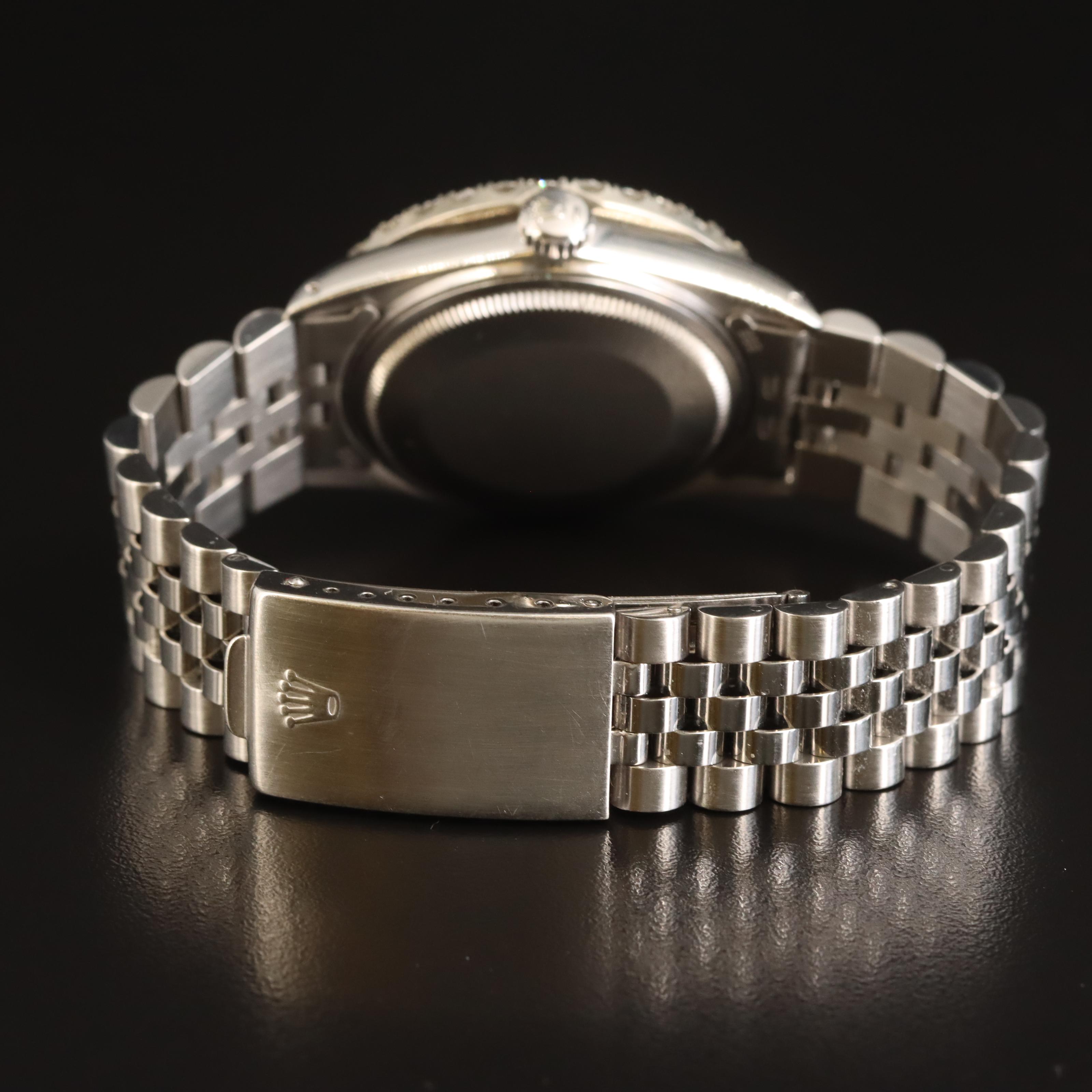 1982 Rolex Oyster Perpetual Datejust 3.20 CTW Diamond Bezel and Dial Watch