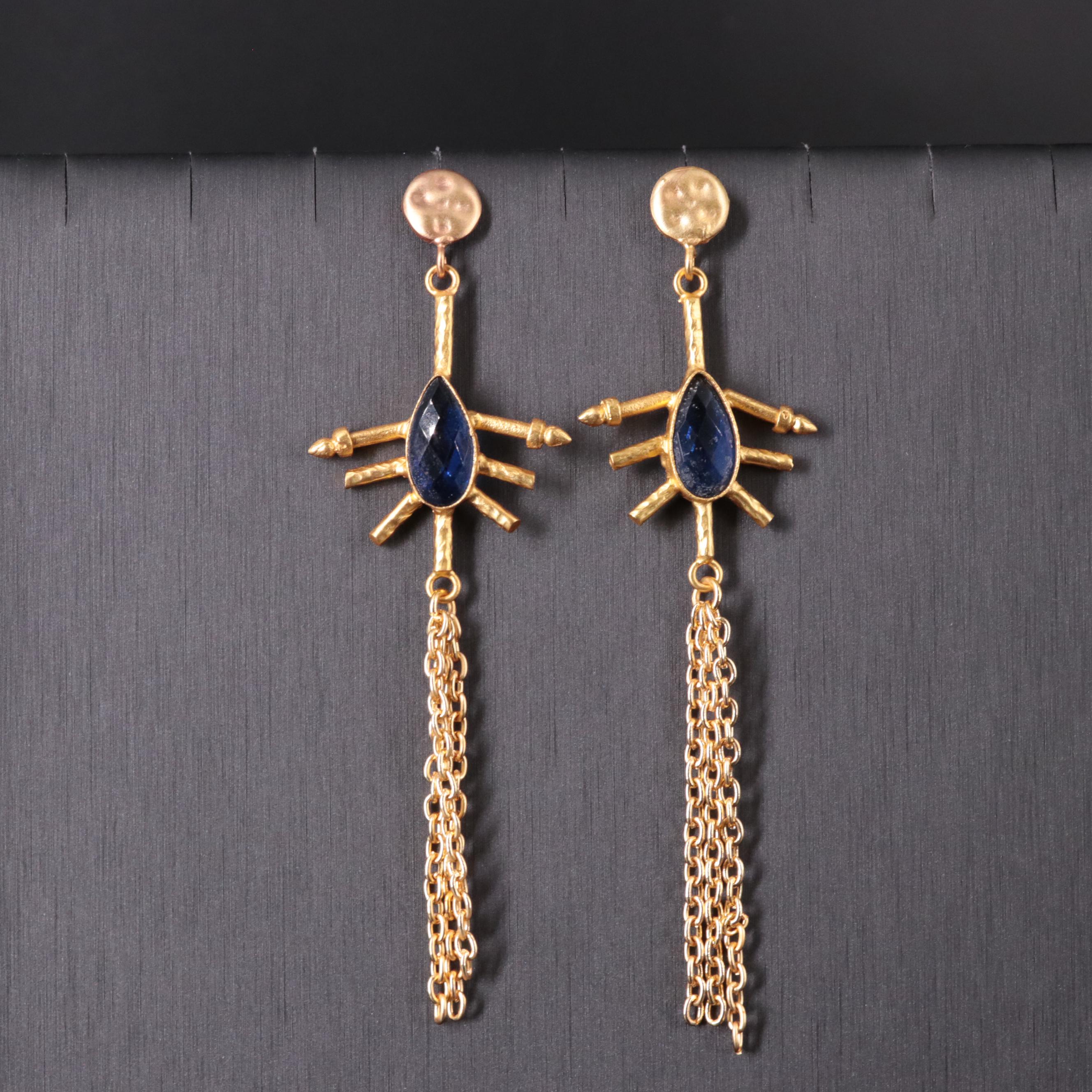 Gemstone Dangle Earrings