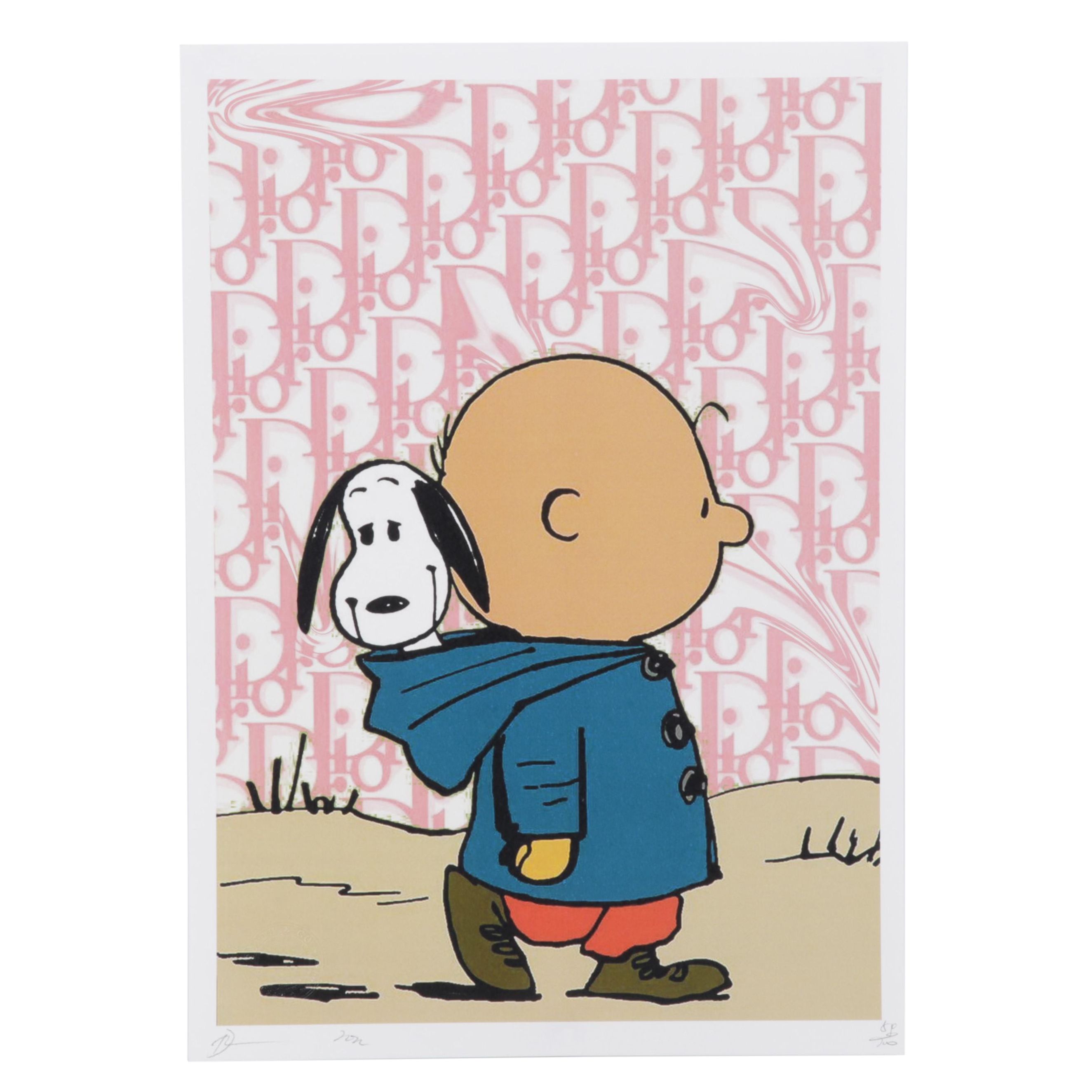 Death NYC Pop Art Graphic Print Homage to Dior Featuring Charlie Brown, 2022
