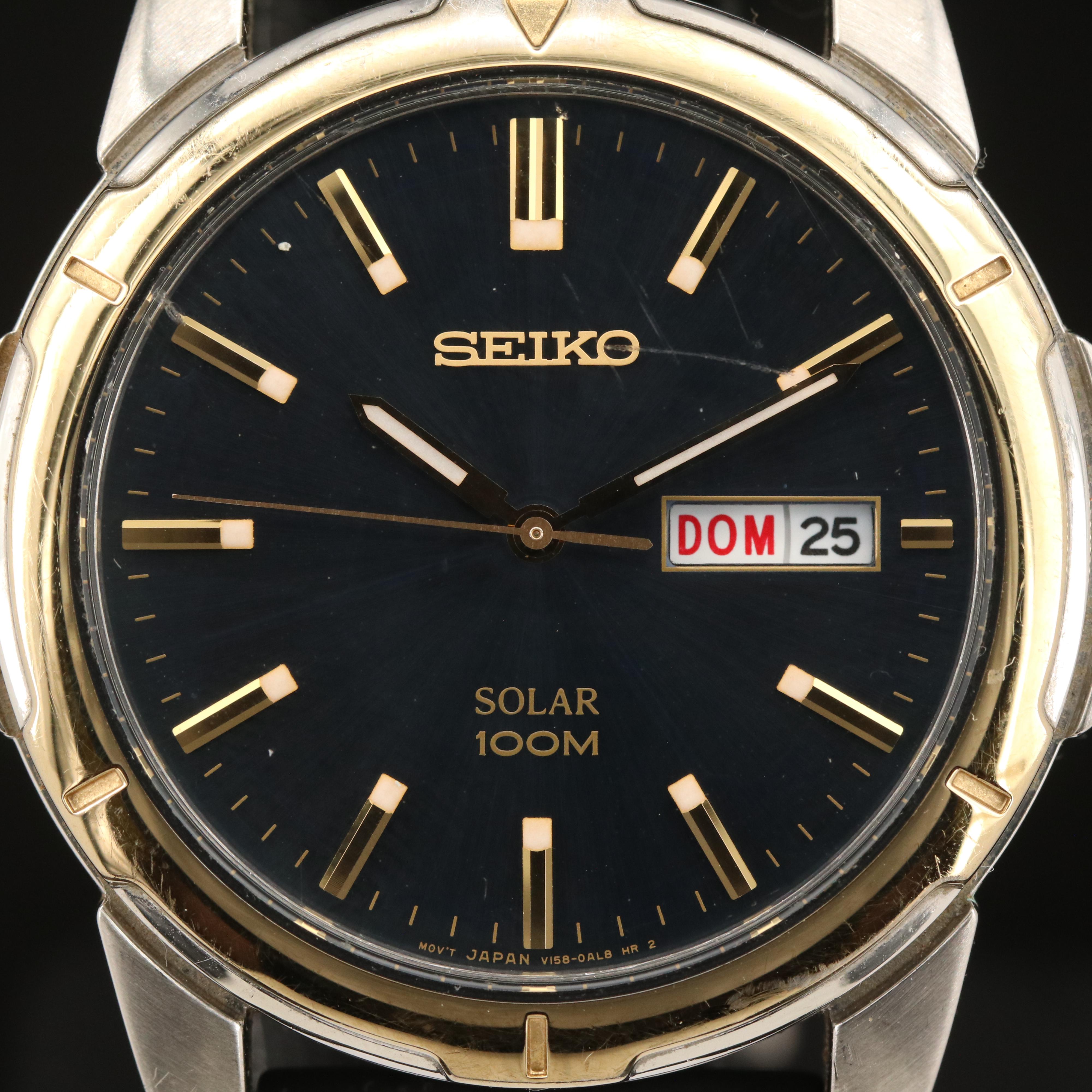 Seiko Solar Day/Date Watch