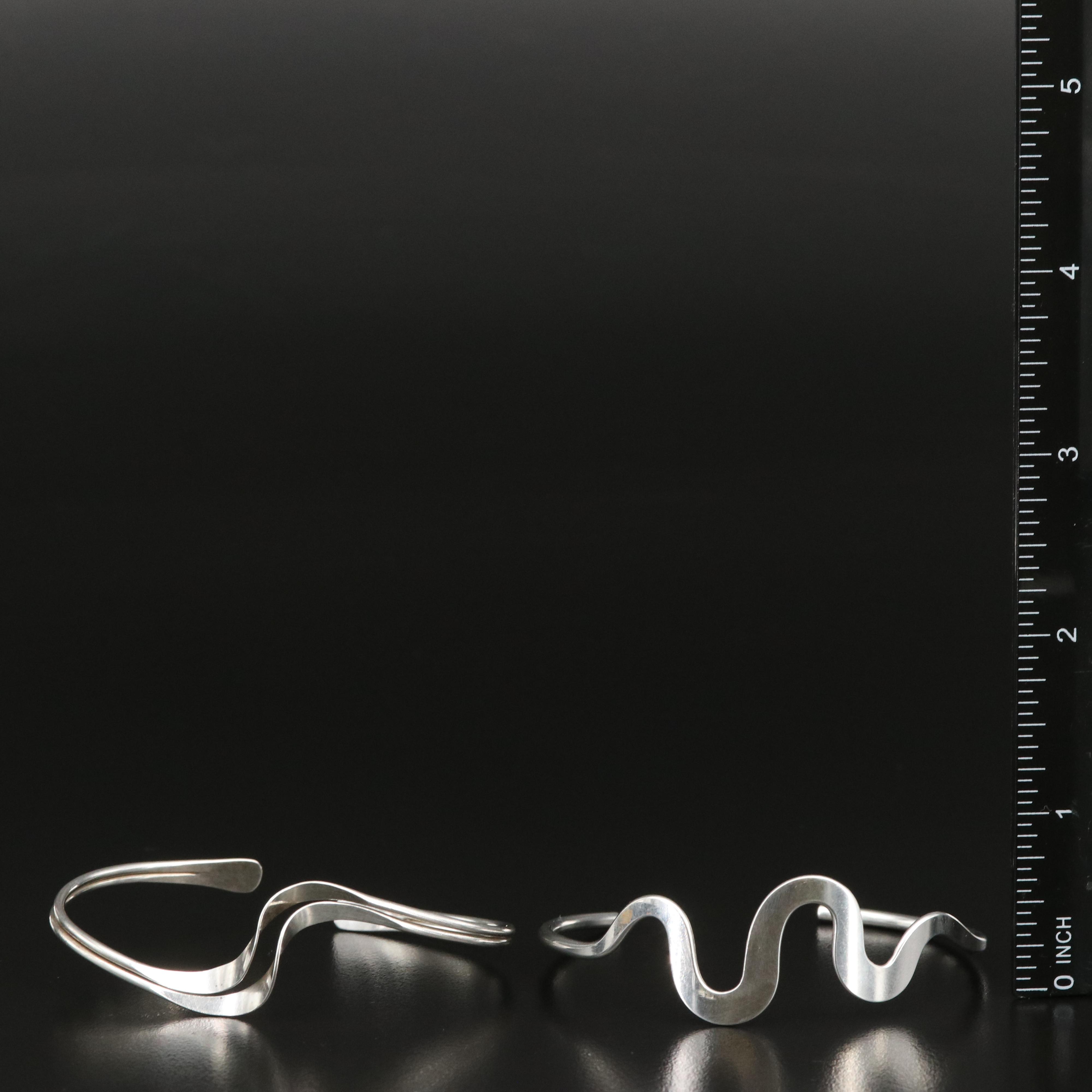 Sterling Wave Cuffs