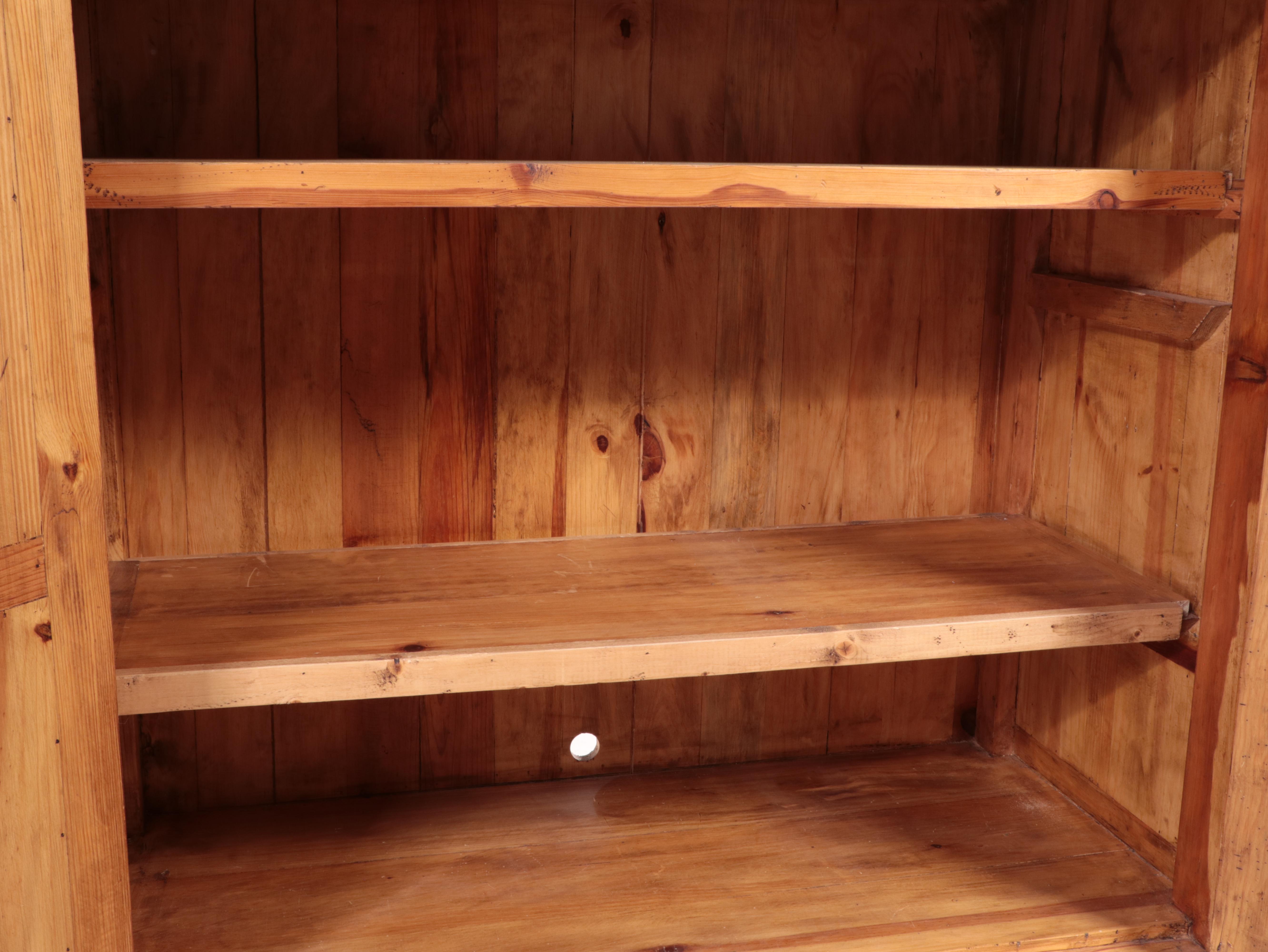 Mexican Spanish Colonial Style Iron-Mounted Paneled Pine Armoire