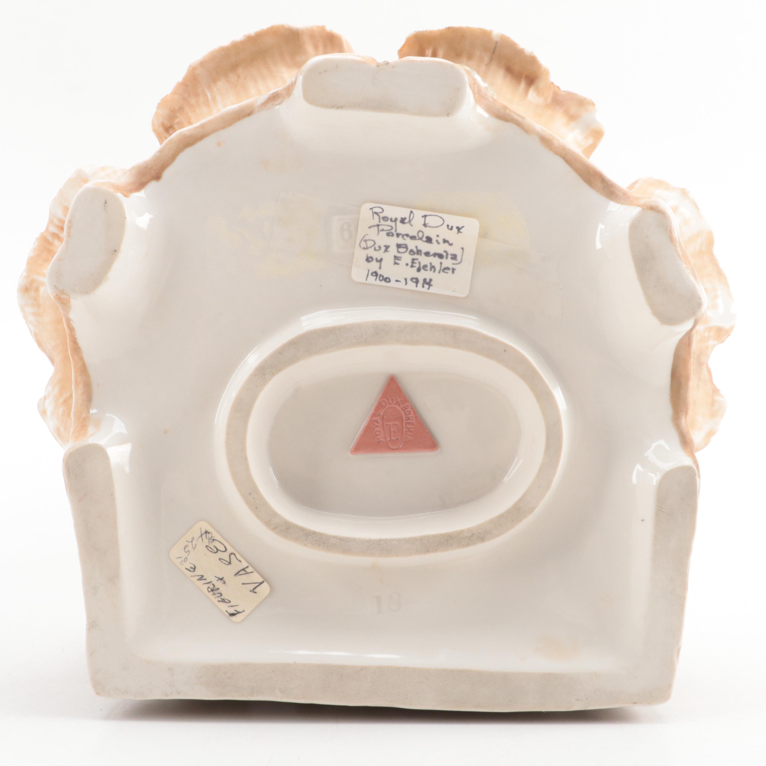 Royal Dux Bohemia Porcelain Figural Vase, Early to Mid 20th Century