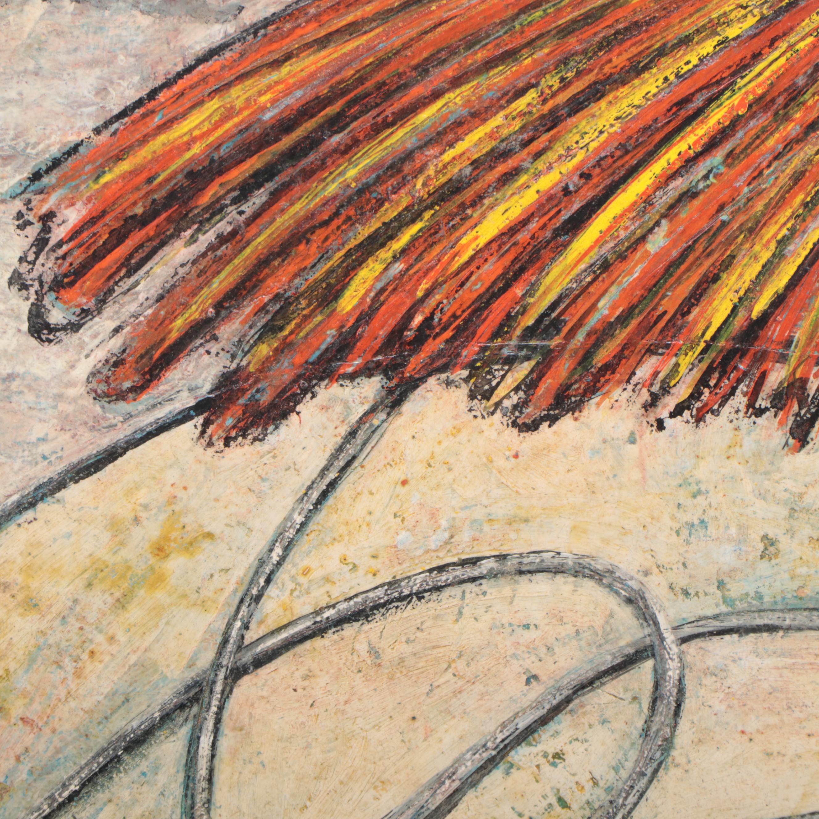 Helen Frank Protas Oil Painting "On Your Mark, Go"