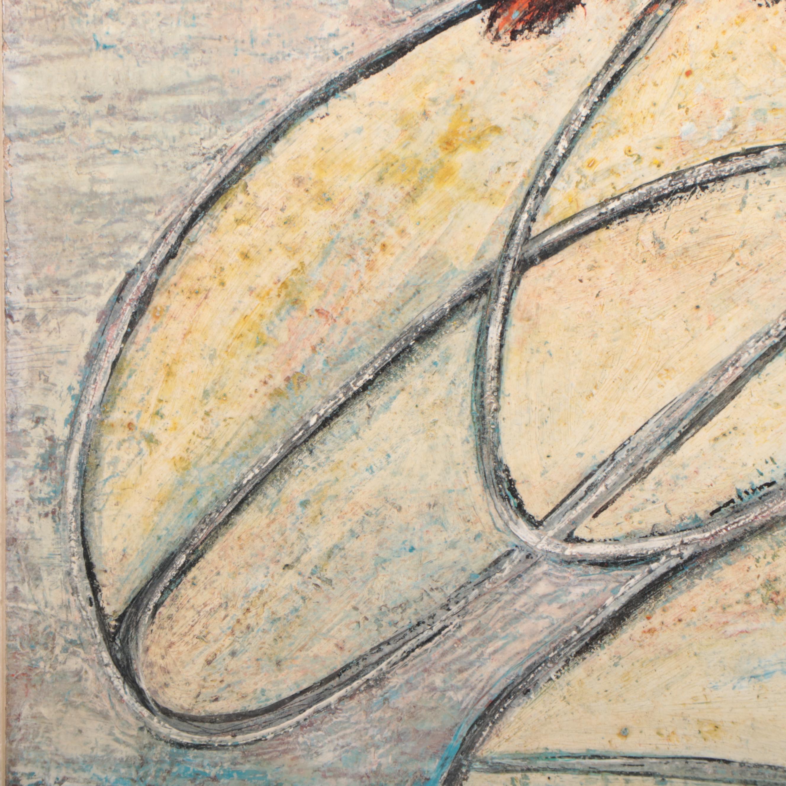 Helen Frank Protas Oil Painting "On Your Mark, Go"