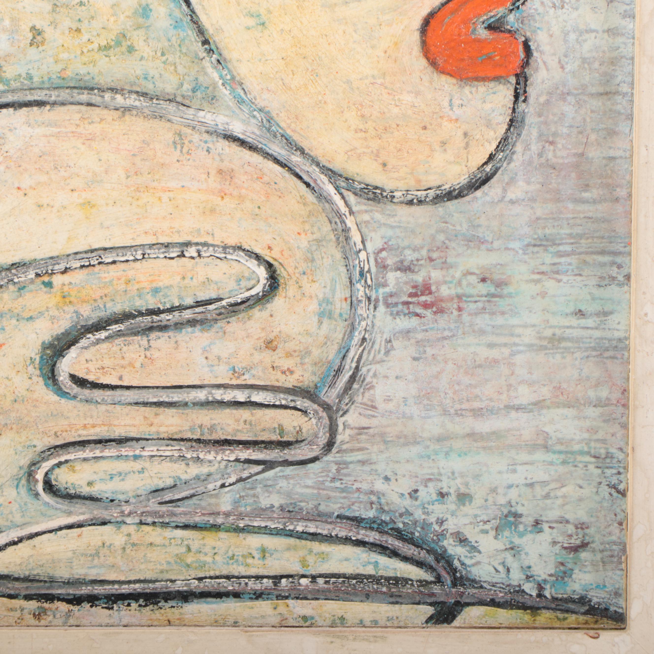 Helen Frank Protas Oil Painting "On Your Mark, Go"