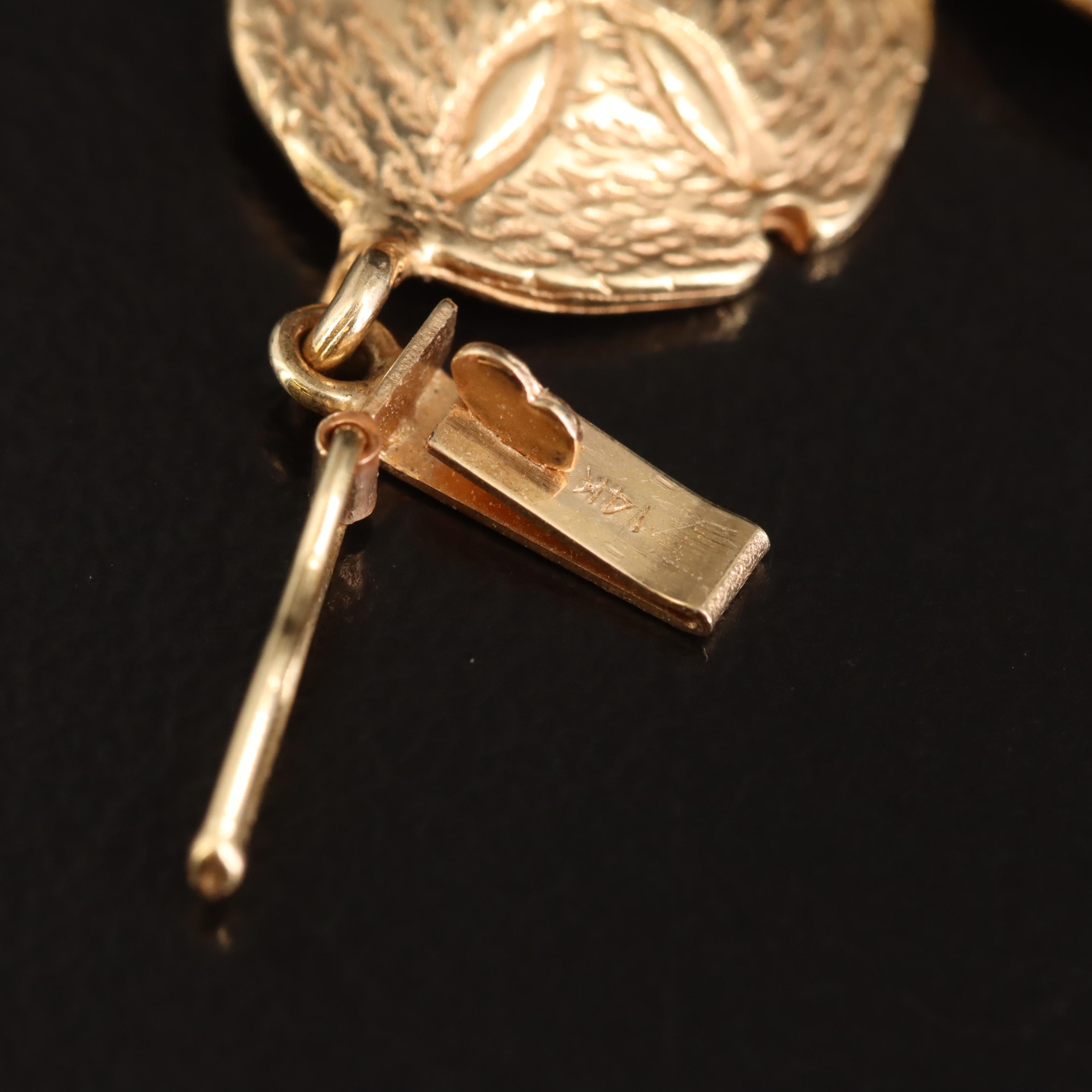 14K Shell, Starfish and Sand Dollar Bracelet